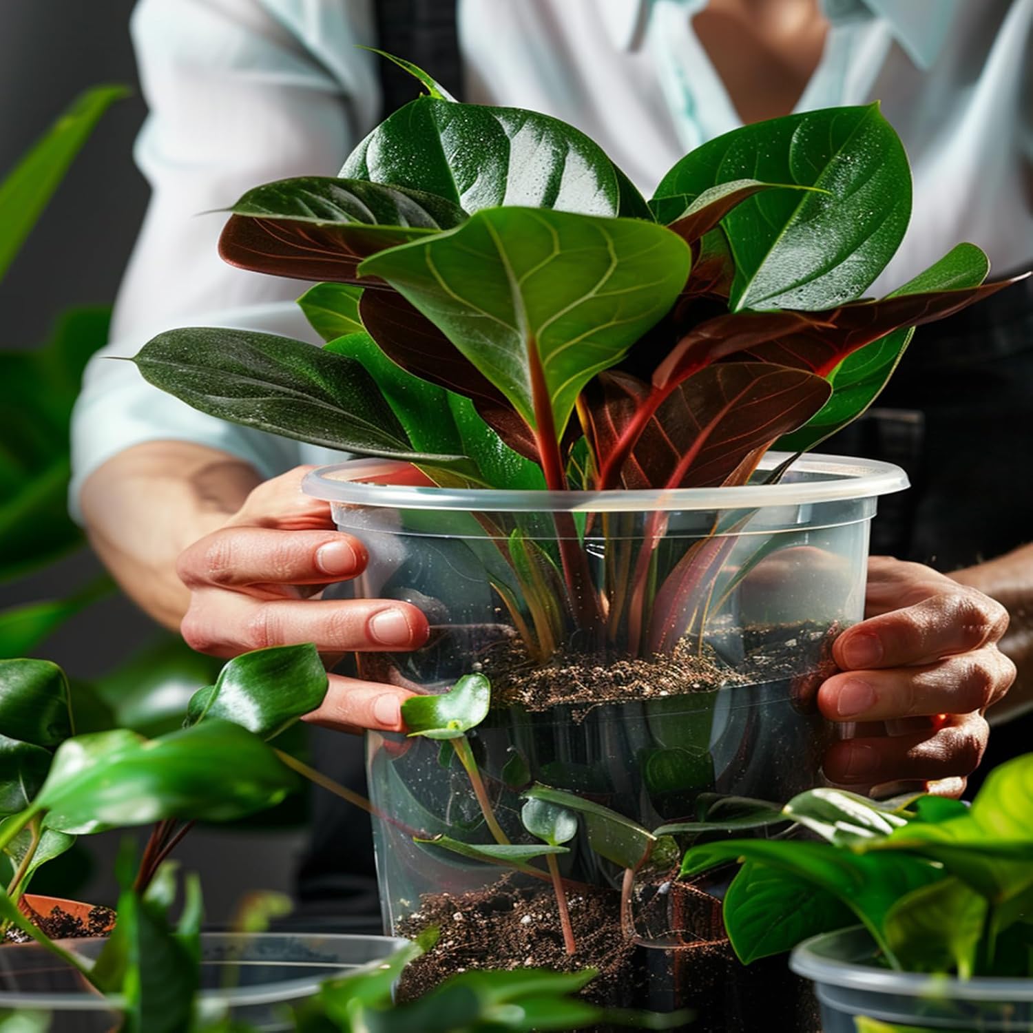 36 Pack Clear Nursery Pots with Drainage