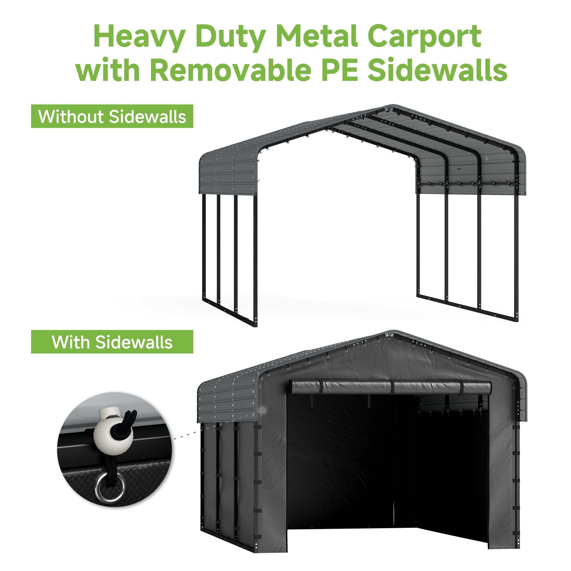 12x20 Ft Real Relax Heavy-Duty Carport