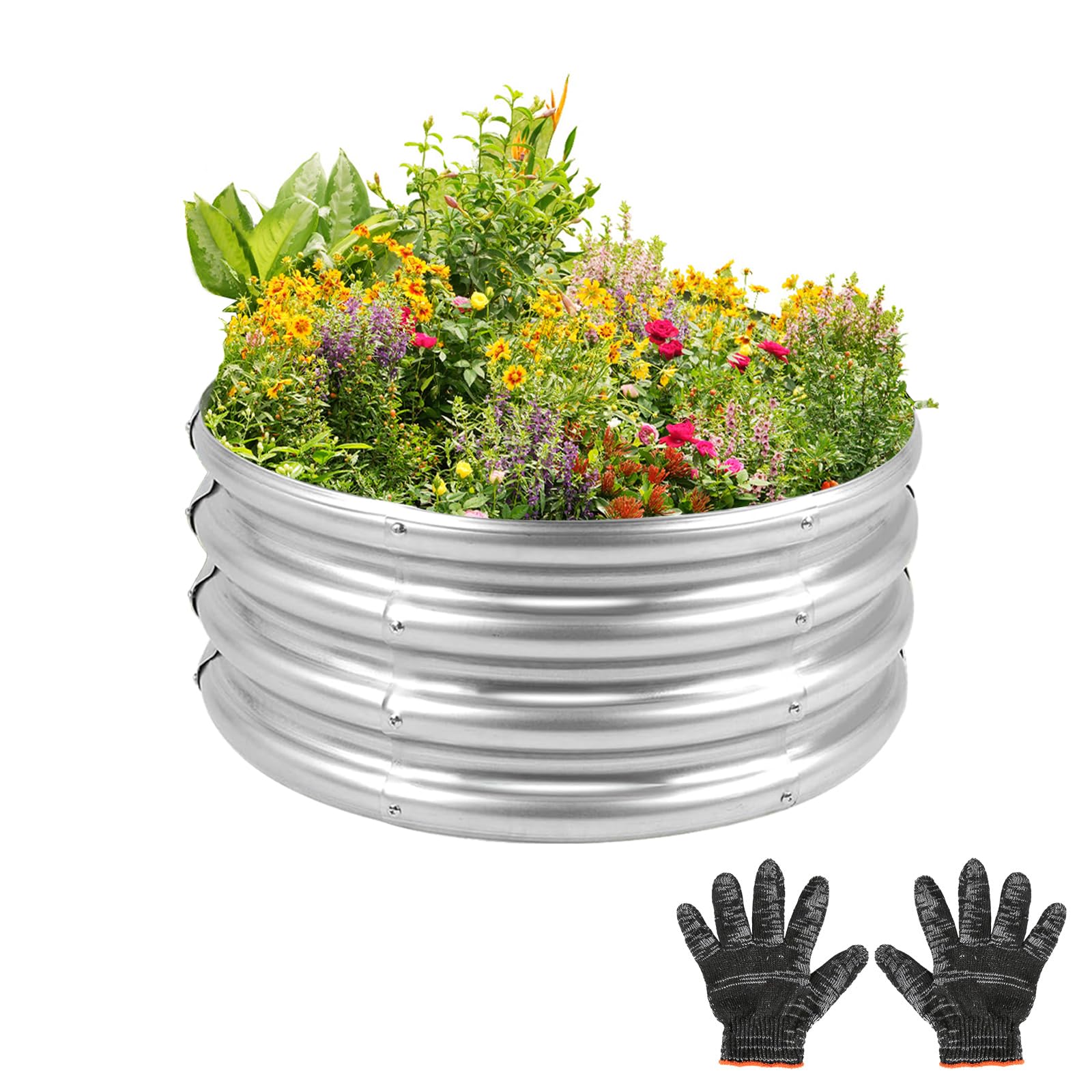 Galvanized Metal Raised Garden Bed Kit 2x2x1ft