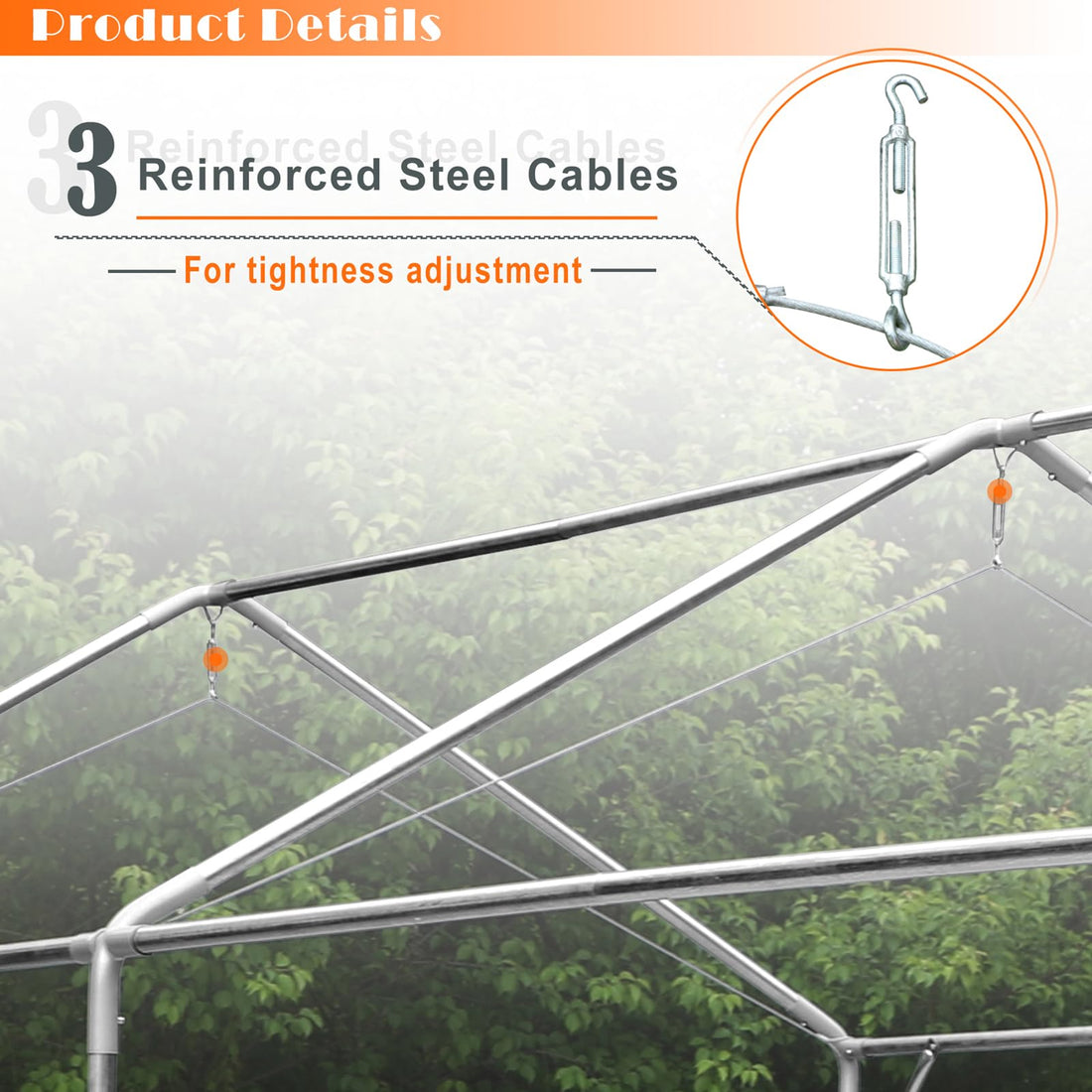 10x20 Ft Sophia & William Heavy-Duty Carport