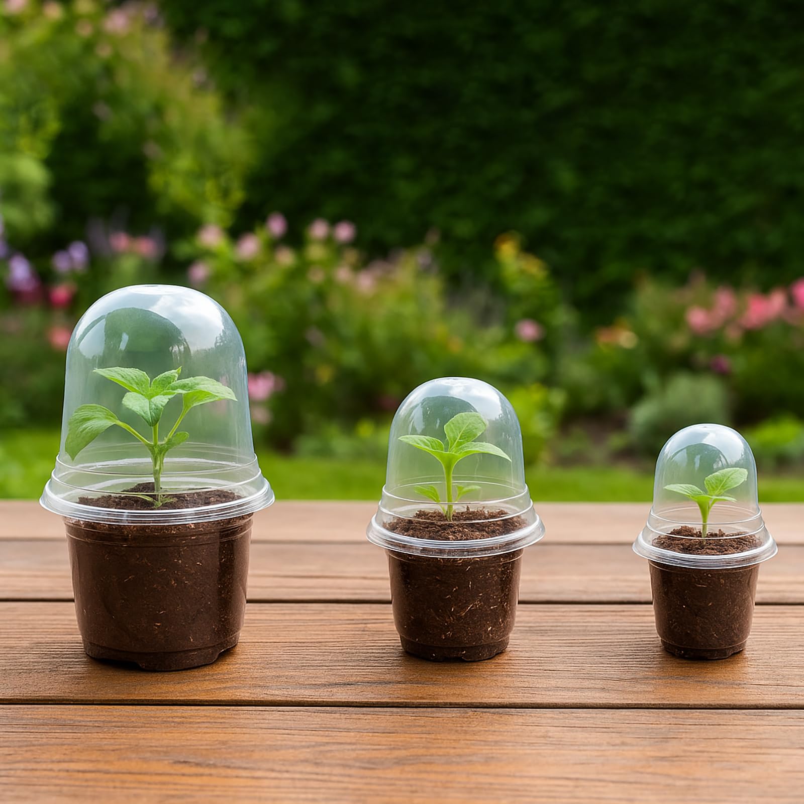 "30-Pack Clear Nursery Pots with Drainage"