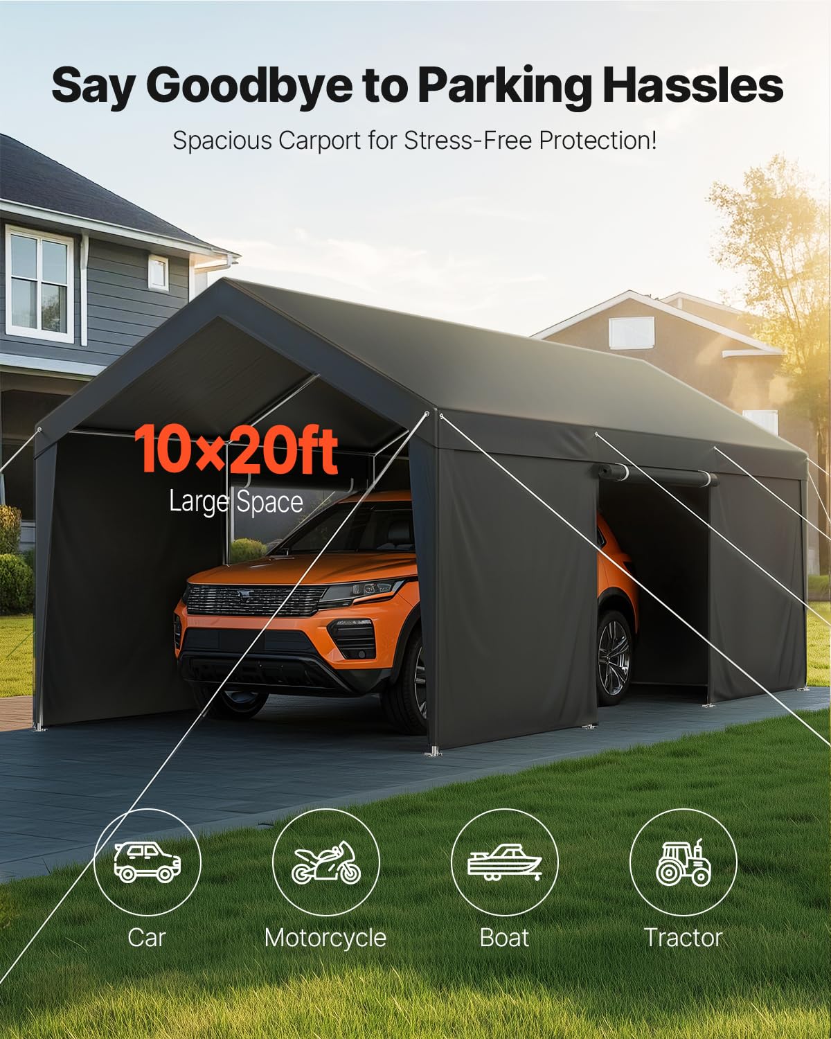 10x20 Ft VEVOR Heavy-Duty Carport