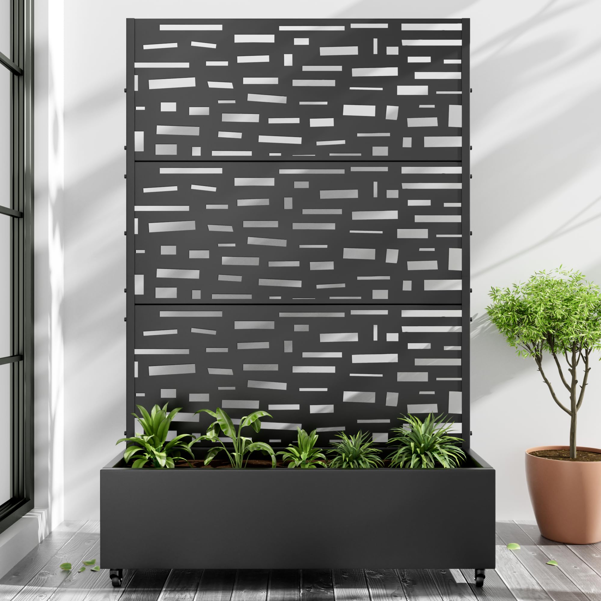 Casaphoria Metal Raised Garden Bed with Trellis