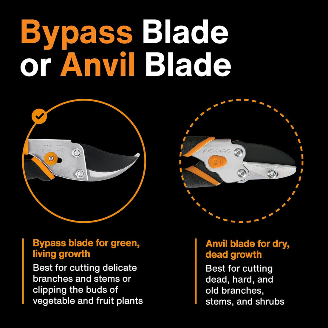 Fiskars 5/8" Bypass Pruning Shears