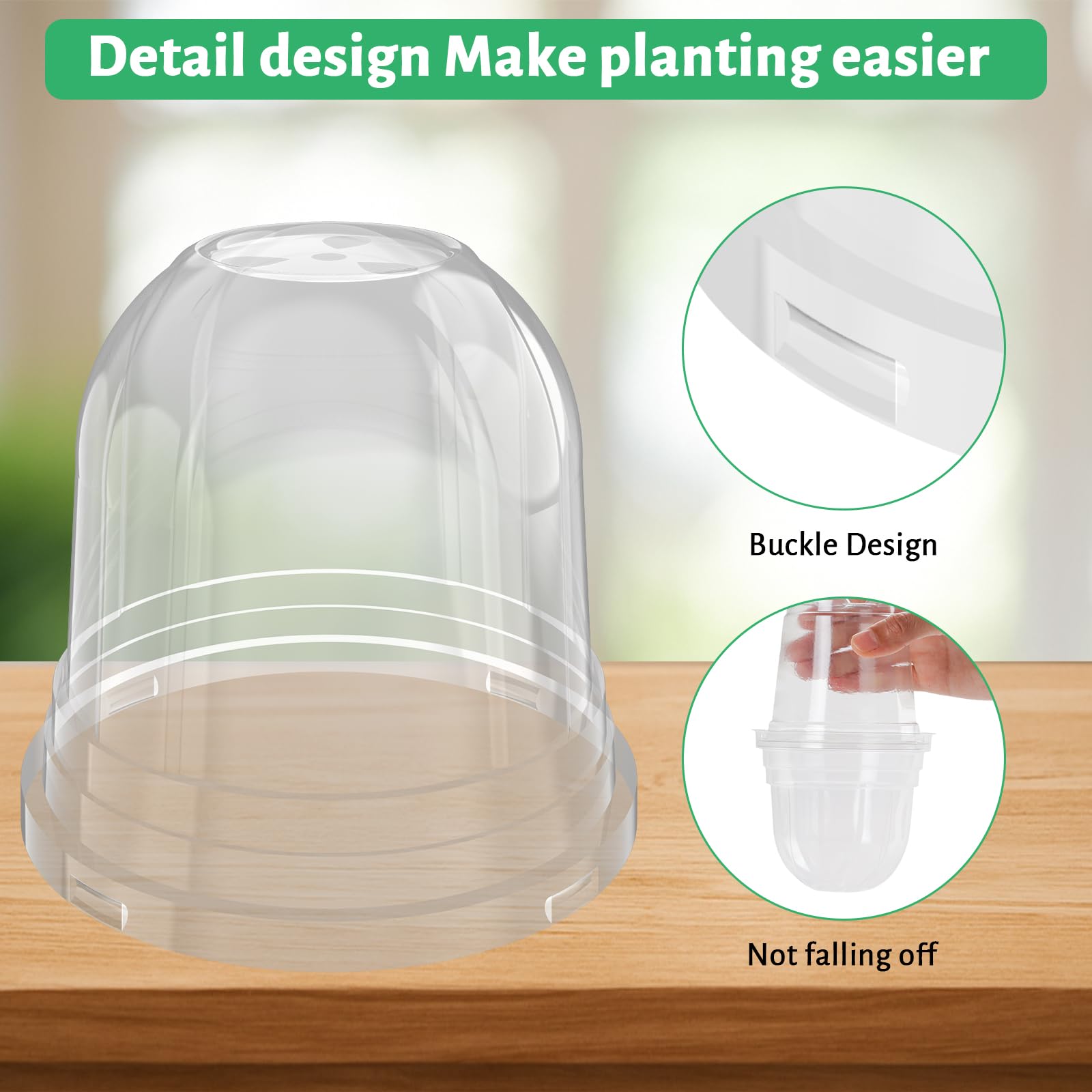 "30-Pack Clear Nursery Pots with Drainage"