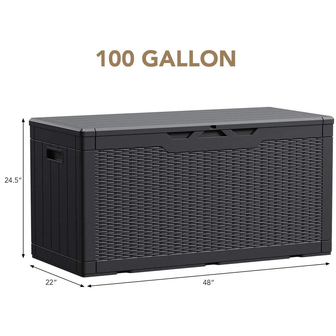 Devoko 100-Gallon Resin Deck Box