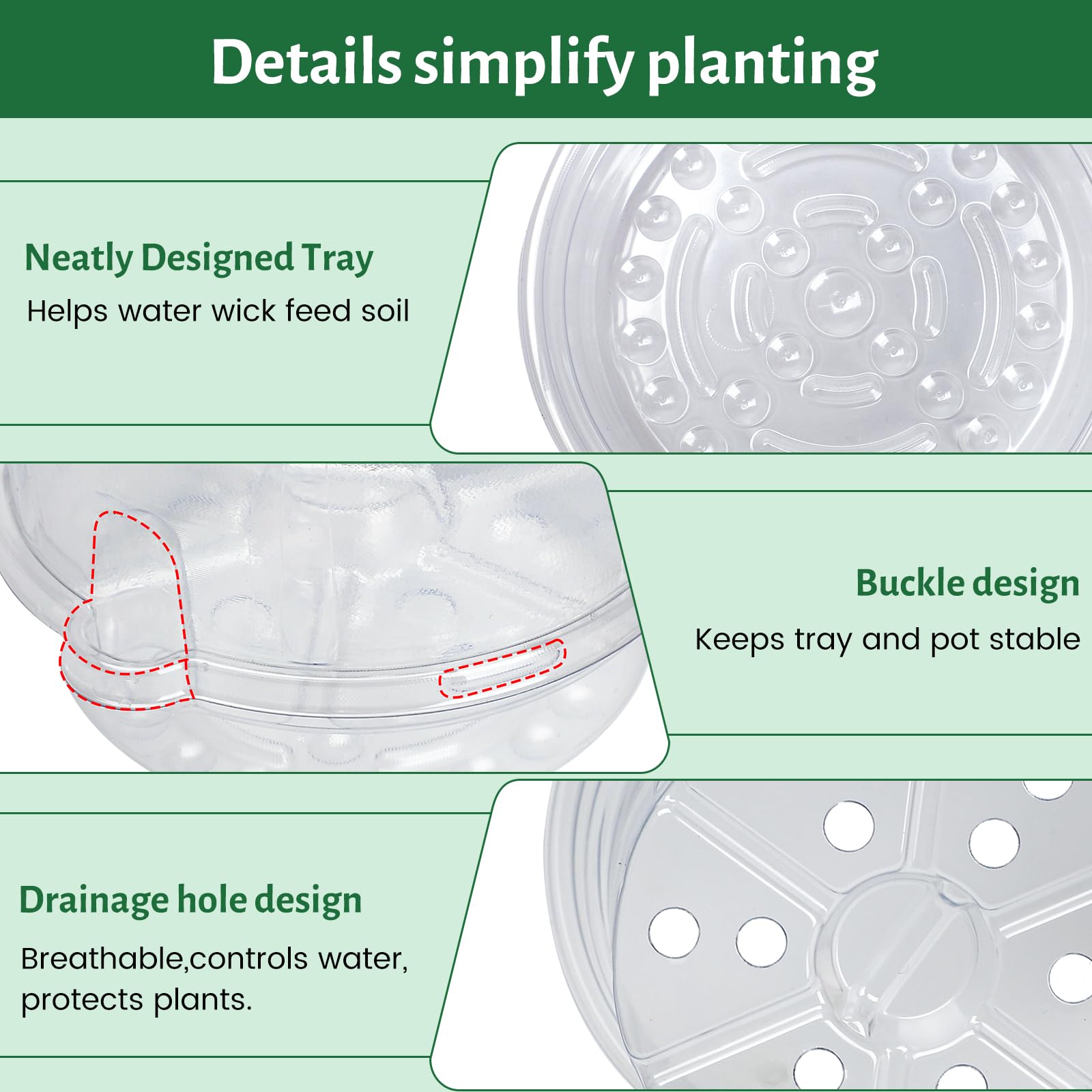 "30-Pack Clear Nursery Pots with Drainage"