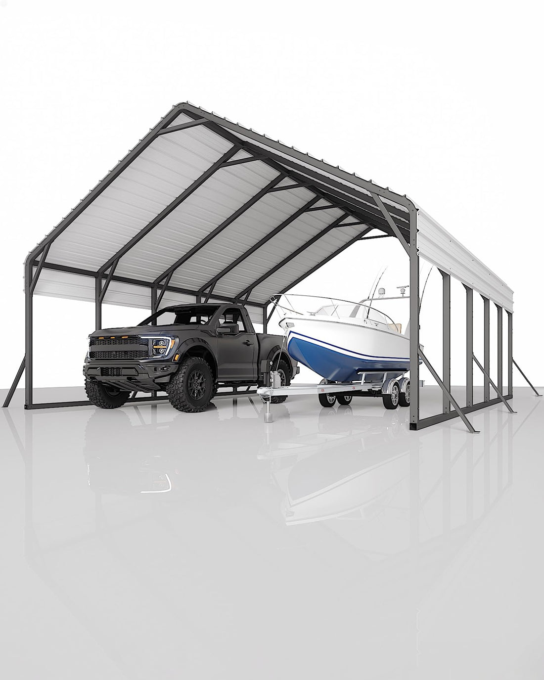 11x20x9 Ft Vertical Roof Metal Carport