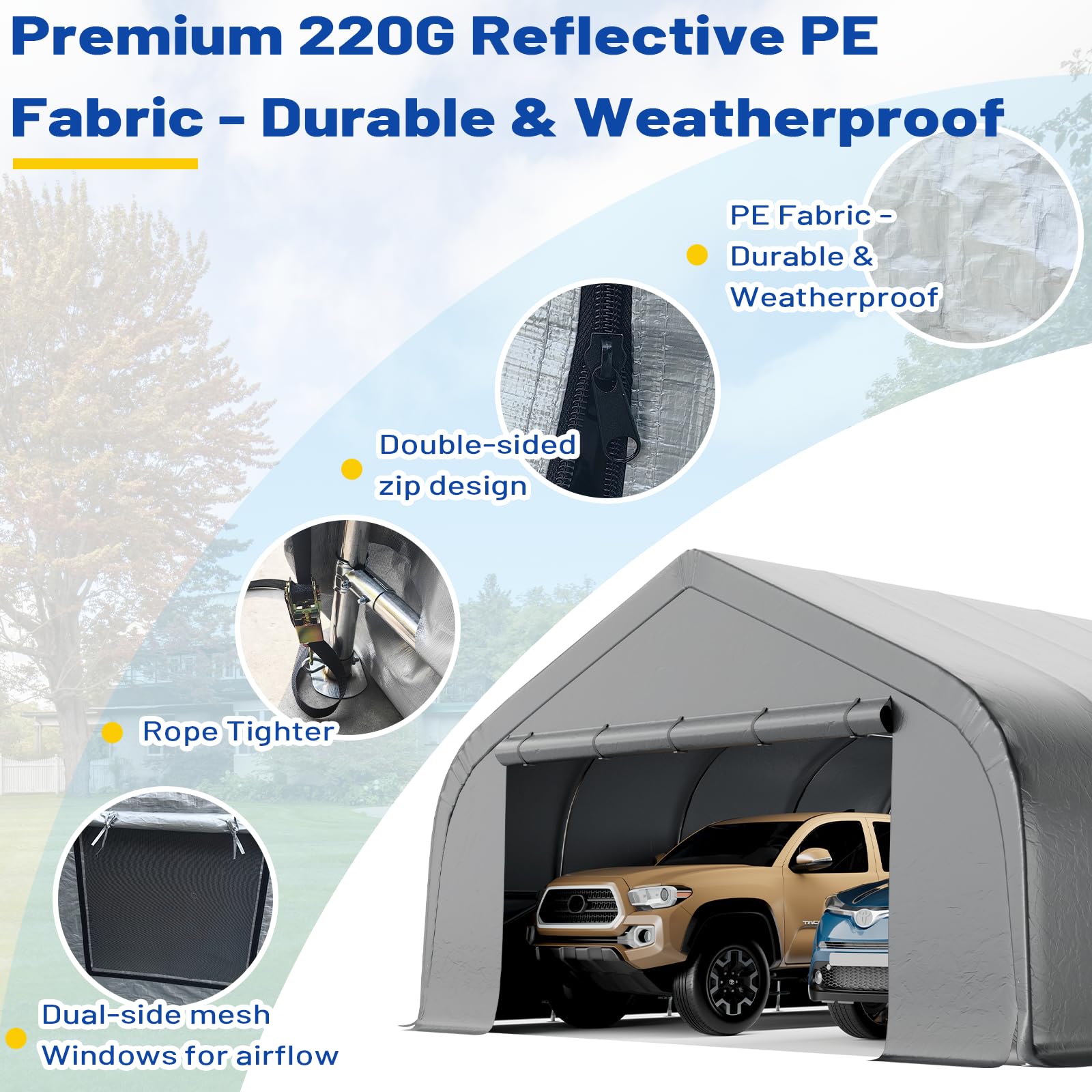 20x30 Ft EROMMY Heavy-Duty Carport