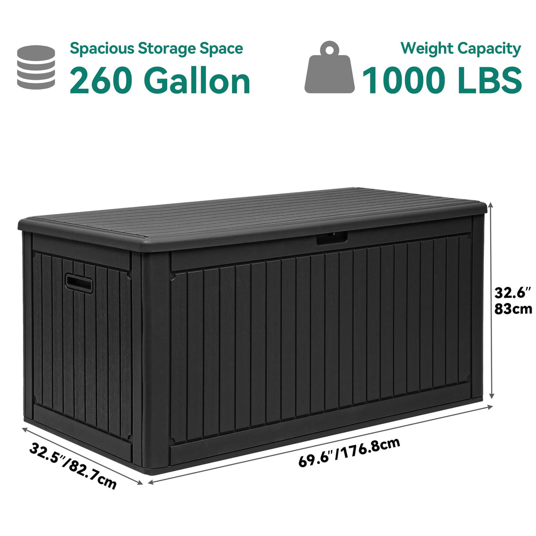 YITAHOME 260-Gallon Double-Wall Deck Box
