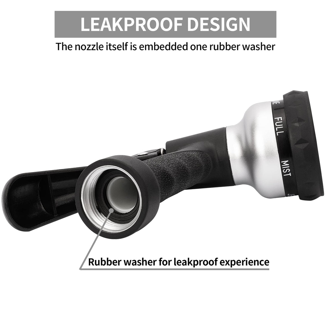 AUTOMAN Garden Hose Nozzle, 7-Pattern Spray