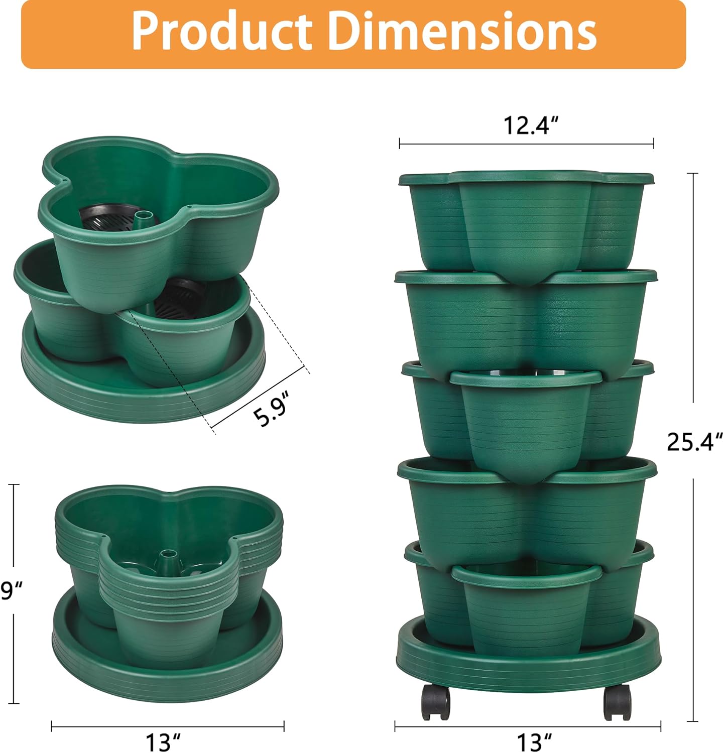 VECELO 5-Tier Vertical Planter