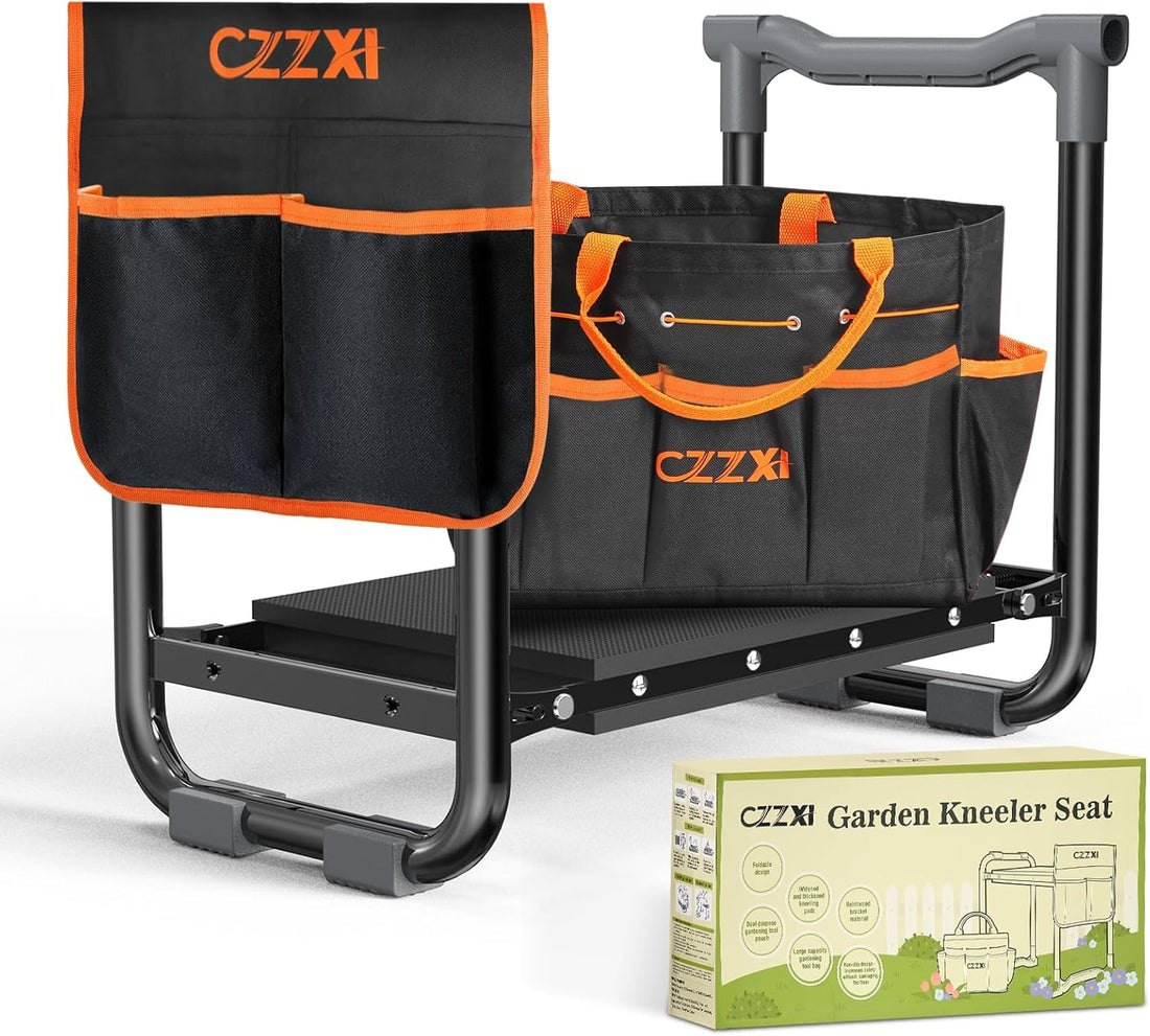 Garden Bench Seat with Kneeling Pad
