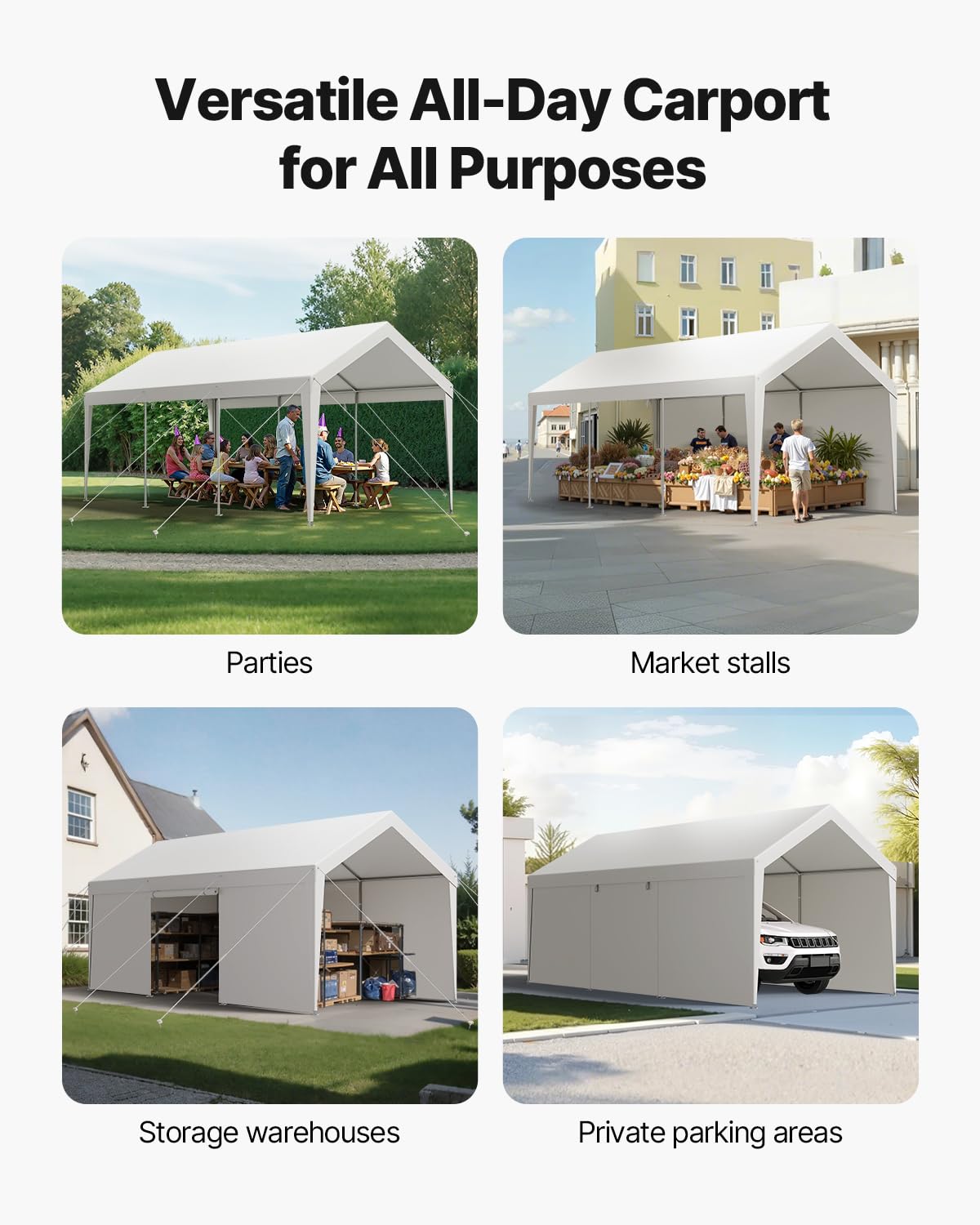 10x20 Ft VEVOR Heavy-Duty Carport
