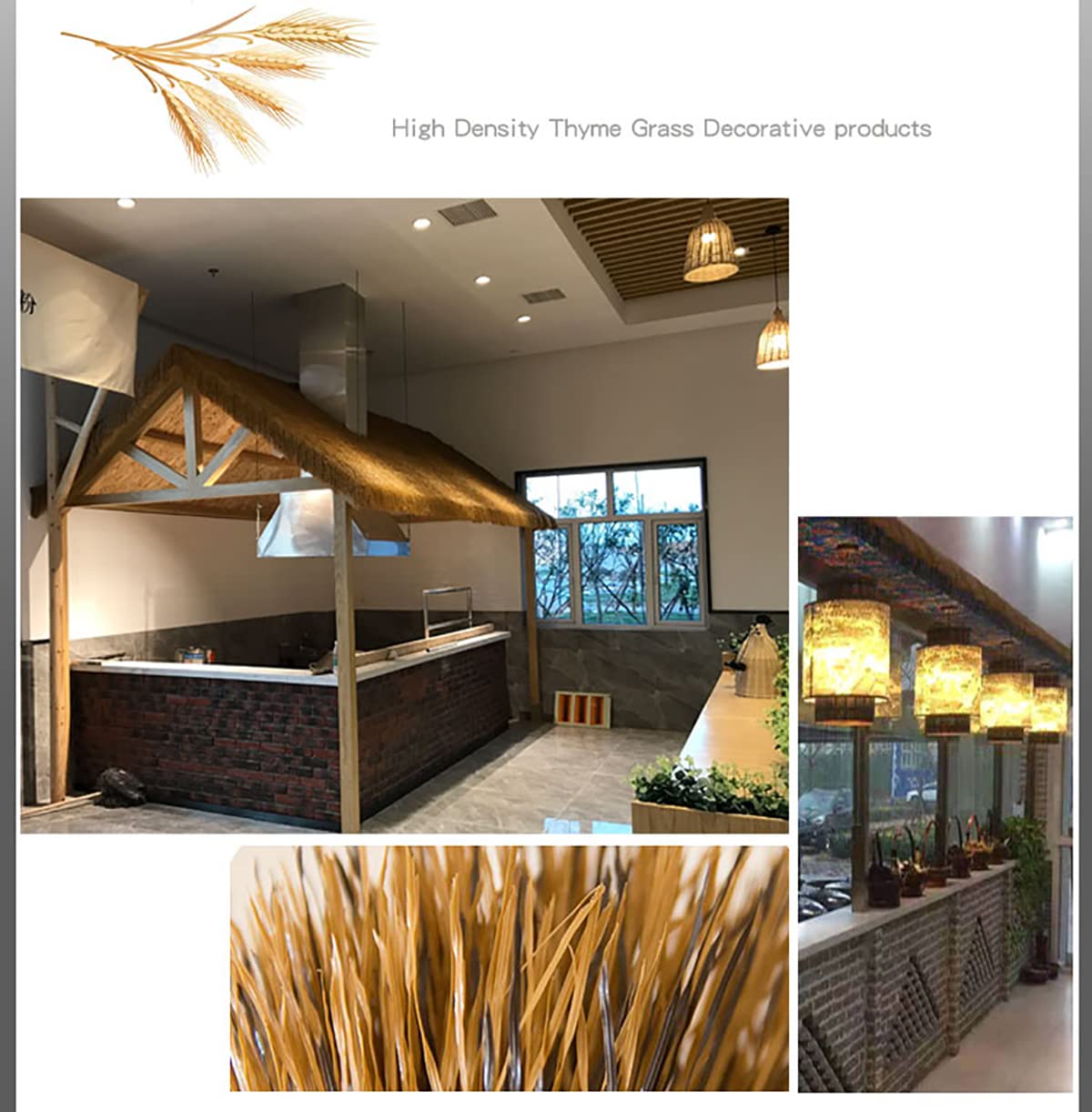 Duck Blind Grass Tiki Thatch Roof, 4pcs