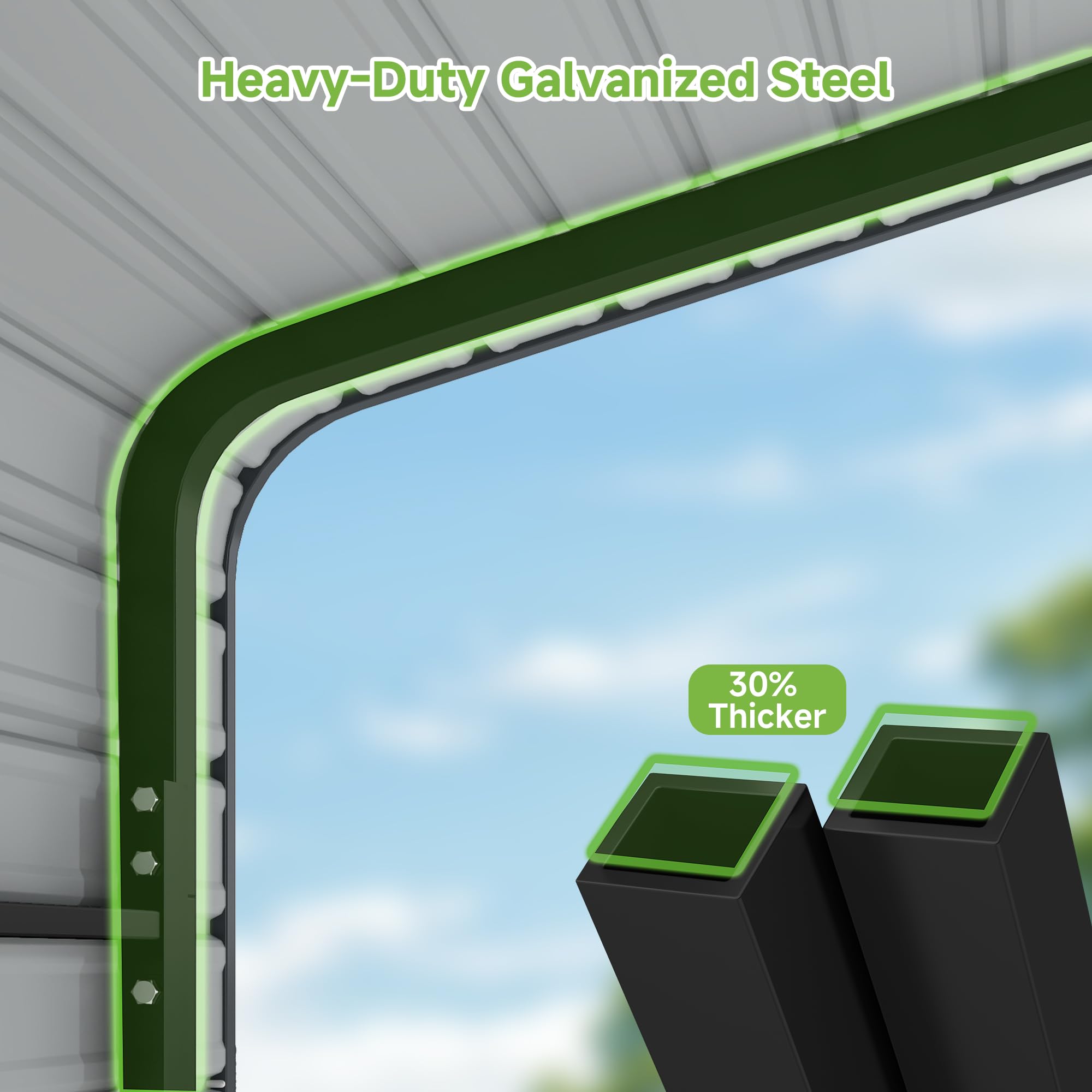 12x20 Ft Real Relax Heavy-Duty Carport