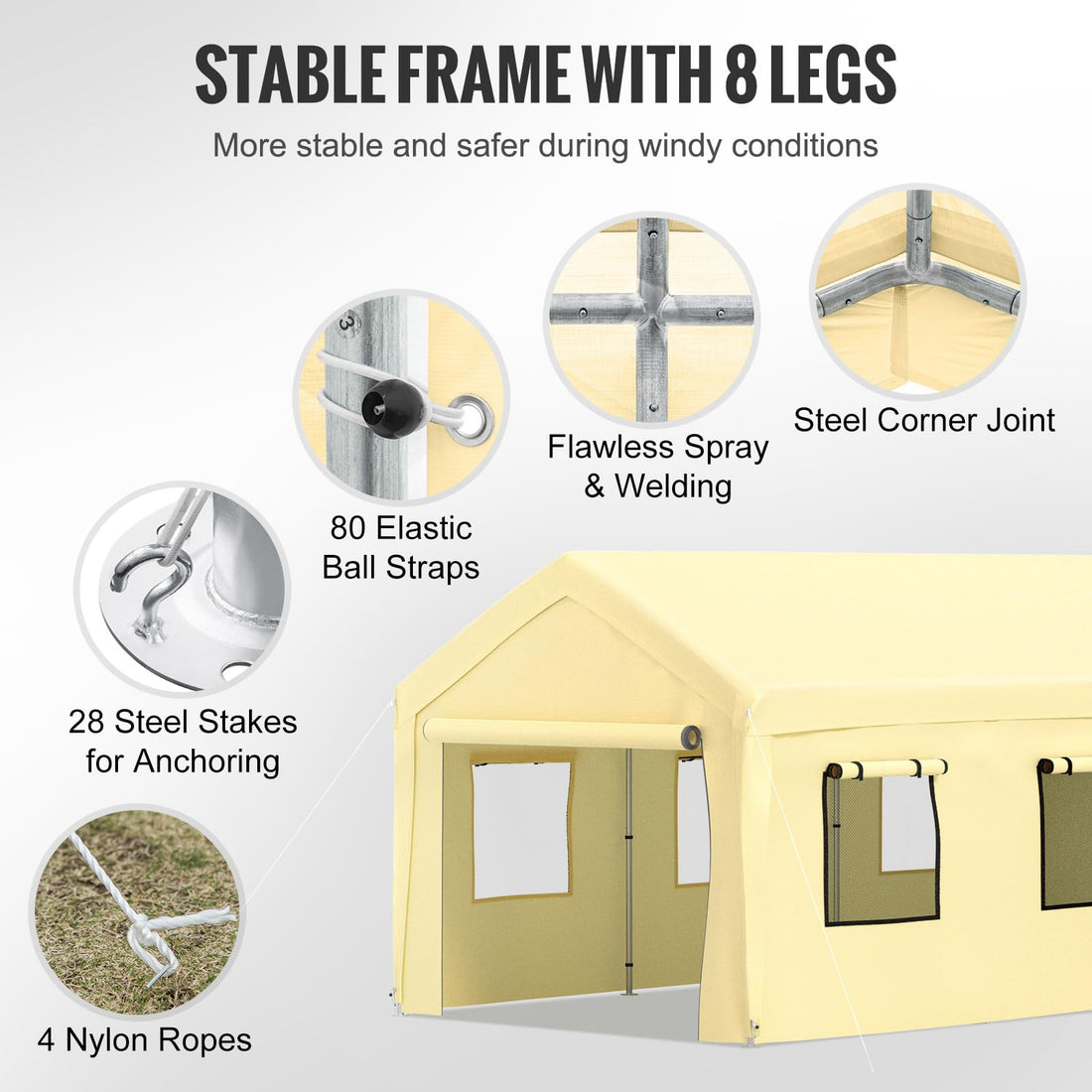 10x20 Ft VEVOR Heavy-Duty Carport
