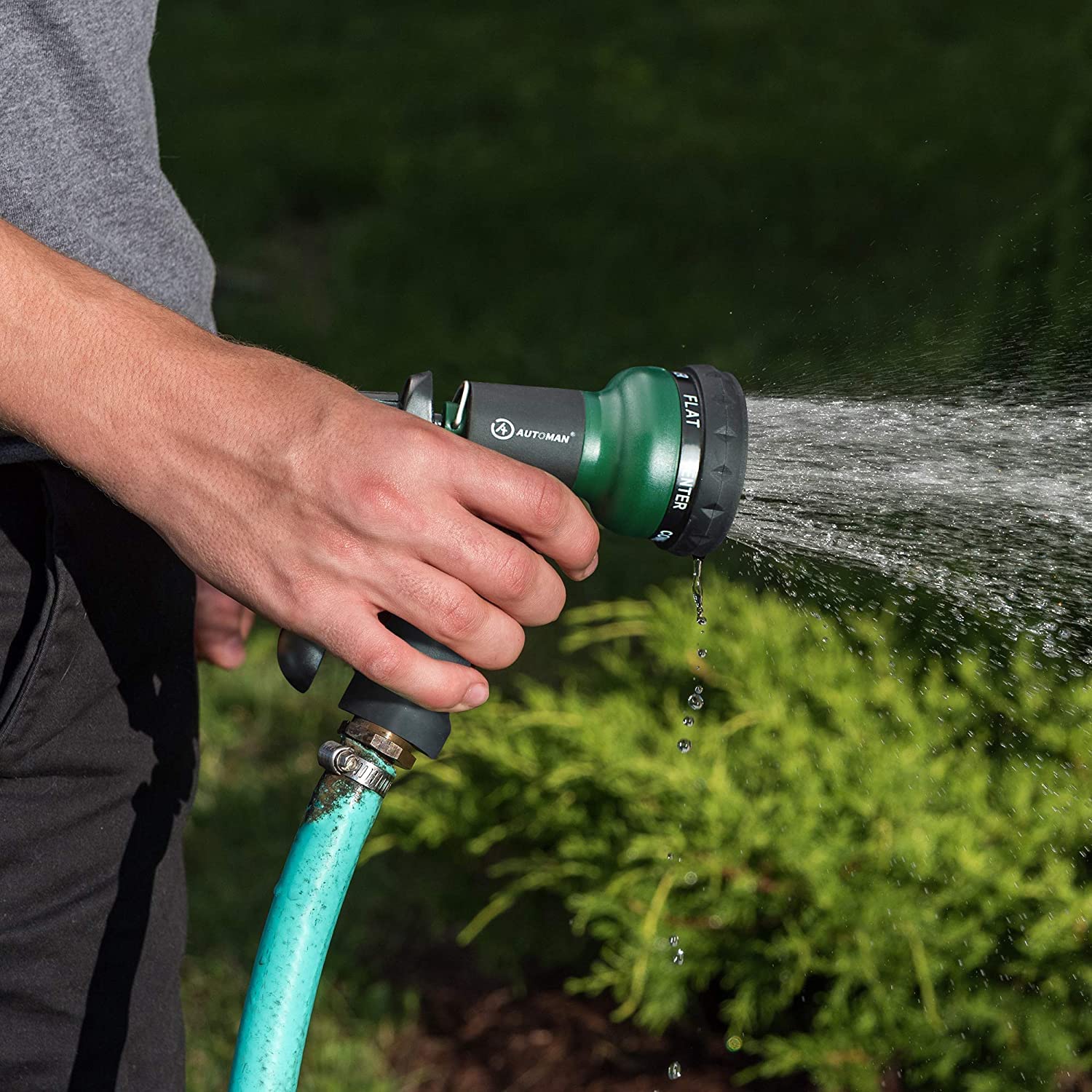 AUTOMAN Garden Hose Nozzle, 7-Pattern Spray