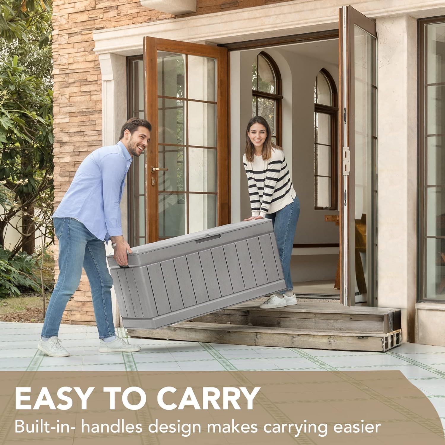 Devoko 100-Gallon Resin Deck Box