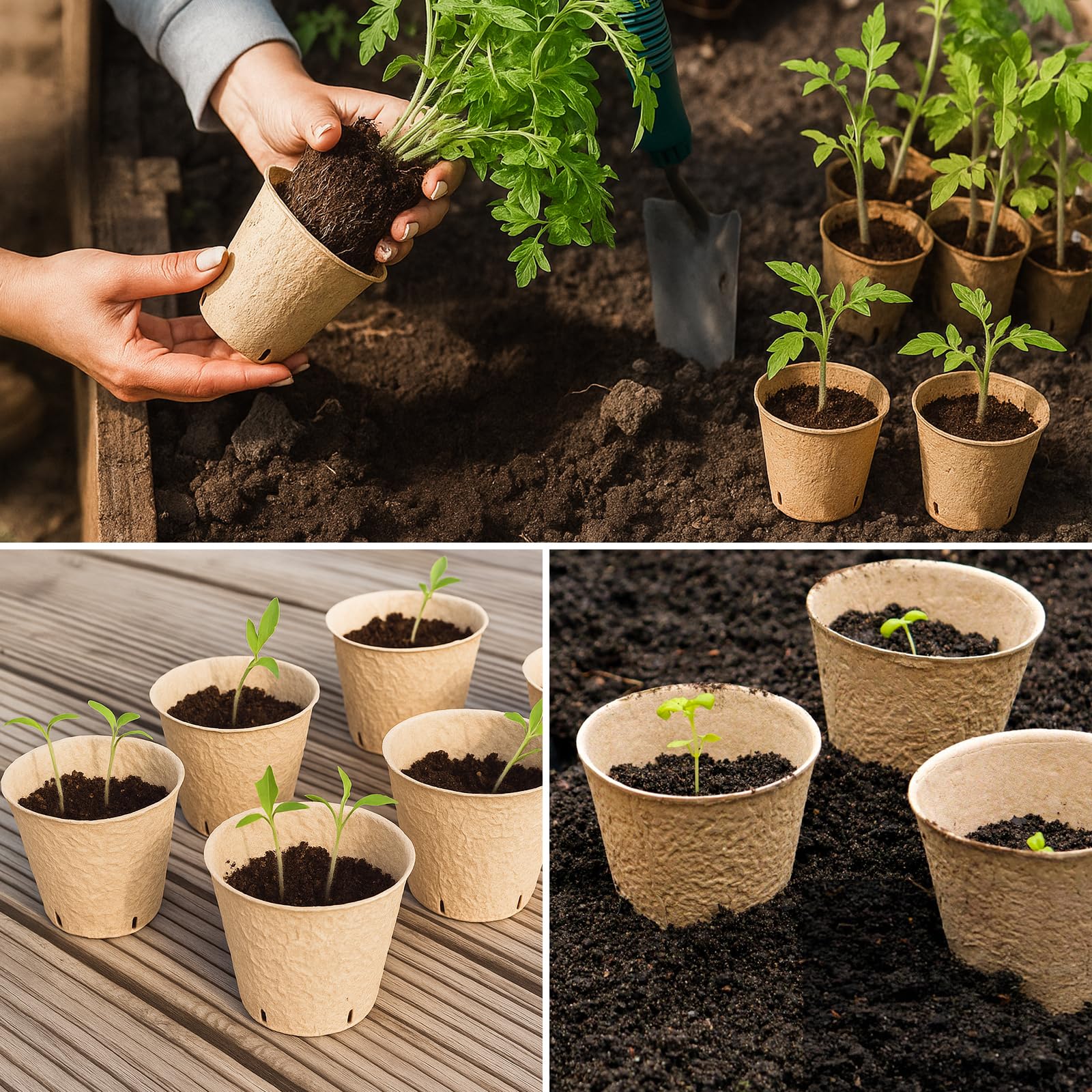 "30-Pack Clear Nursery Pots with Drainage"