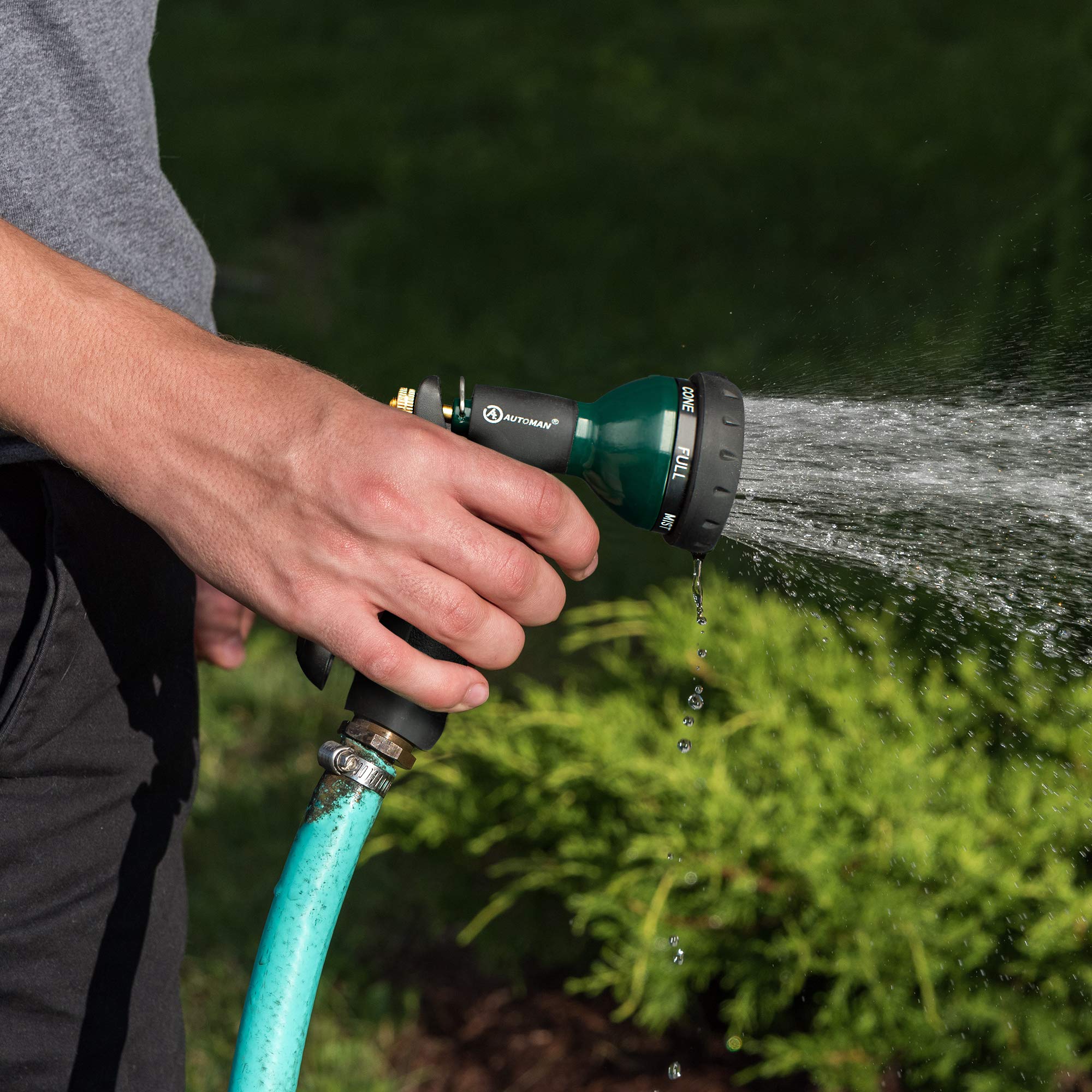 AUTOMAN Garden Hose Nozzle, 7-Pattern Spray