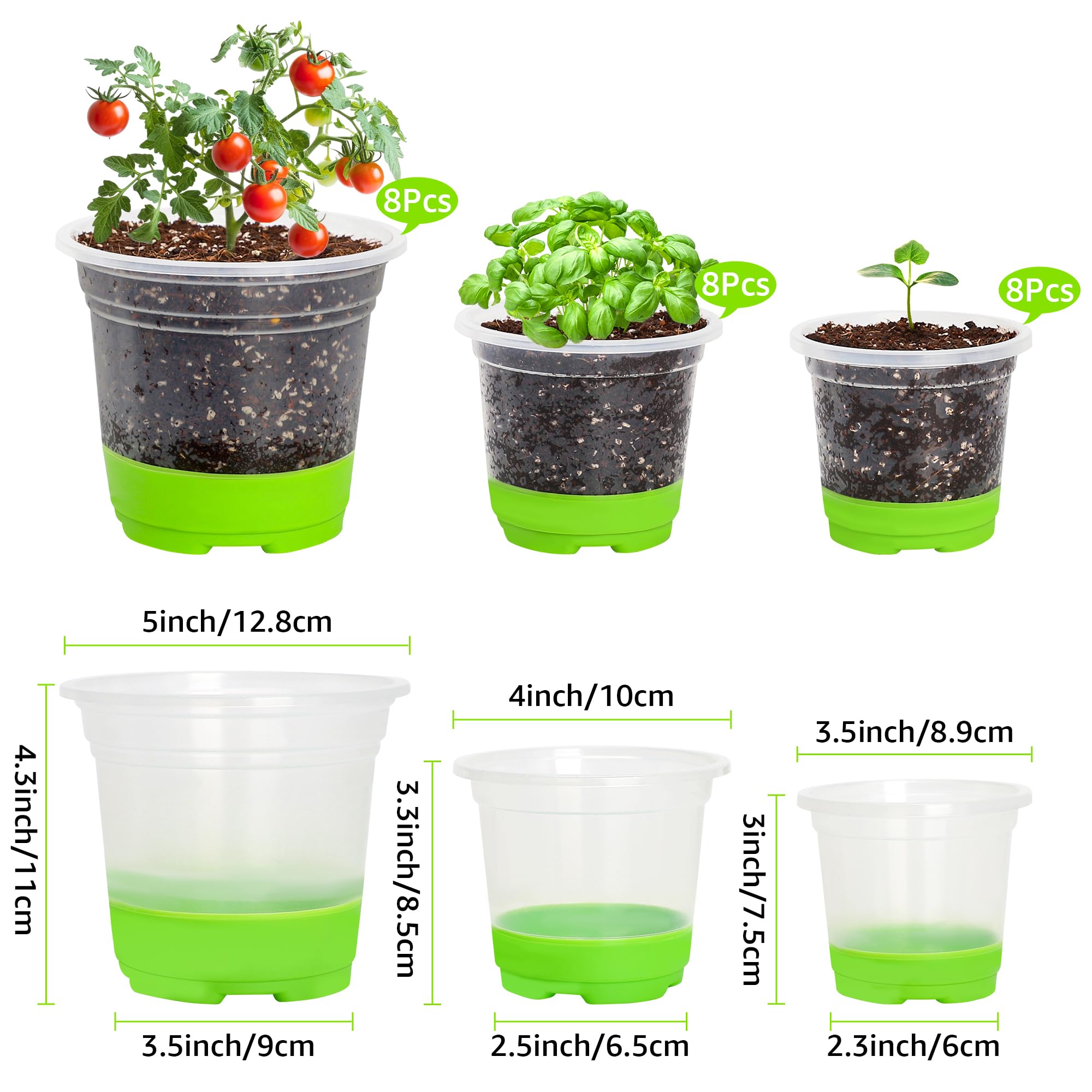 "30-Pack Clear Nursery Pots with Drainage"