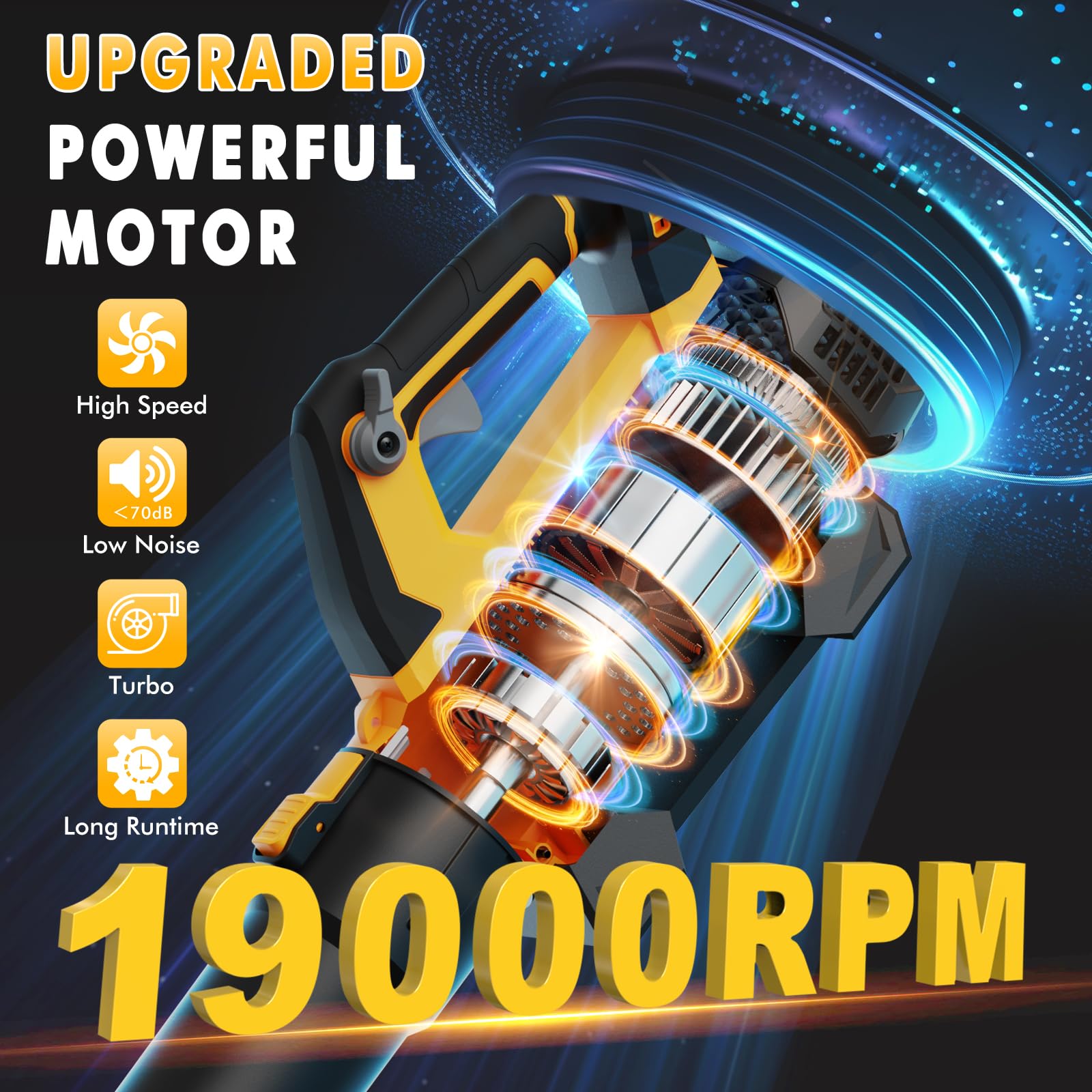 21V Cordless Leaf Blower, 630CFM/160MPH