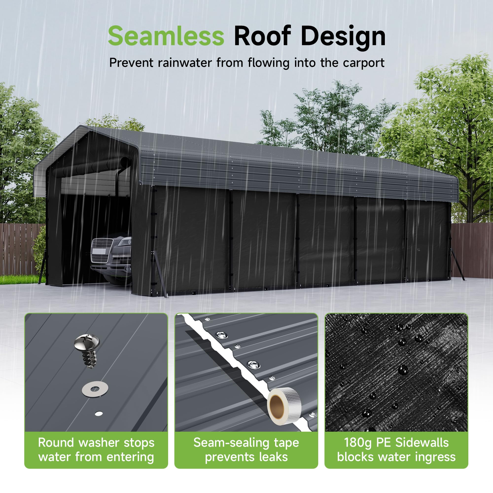 12x20 Ft Real Relax Heavy-Duty Carport