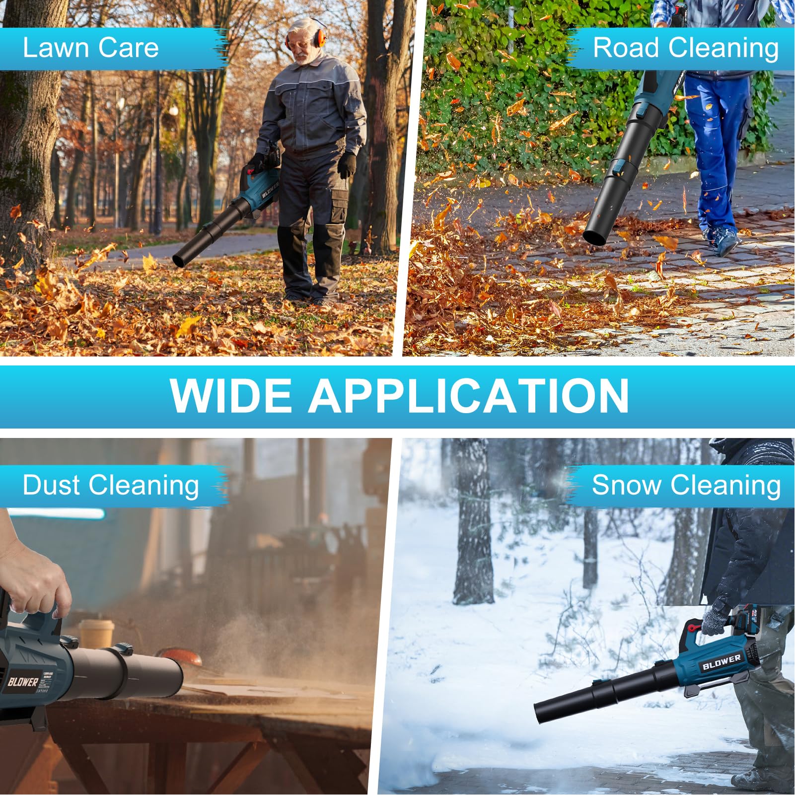 21V Cordless Leaf Blower, 630CFM/160MPH