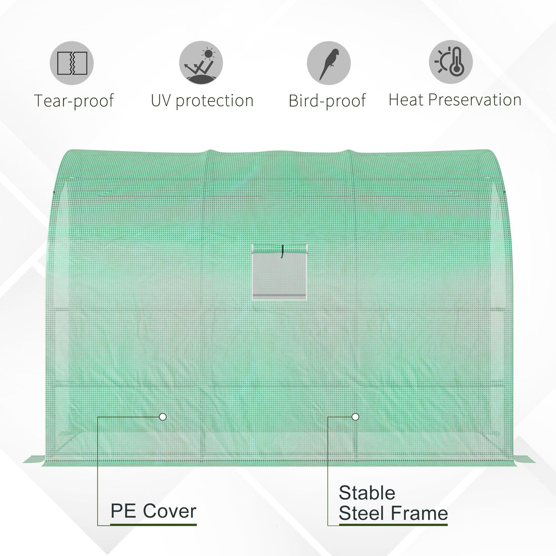 Outsunny 10'x5'x7' Lean-To Walk-in Greenhouse