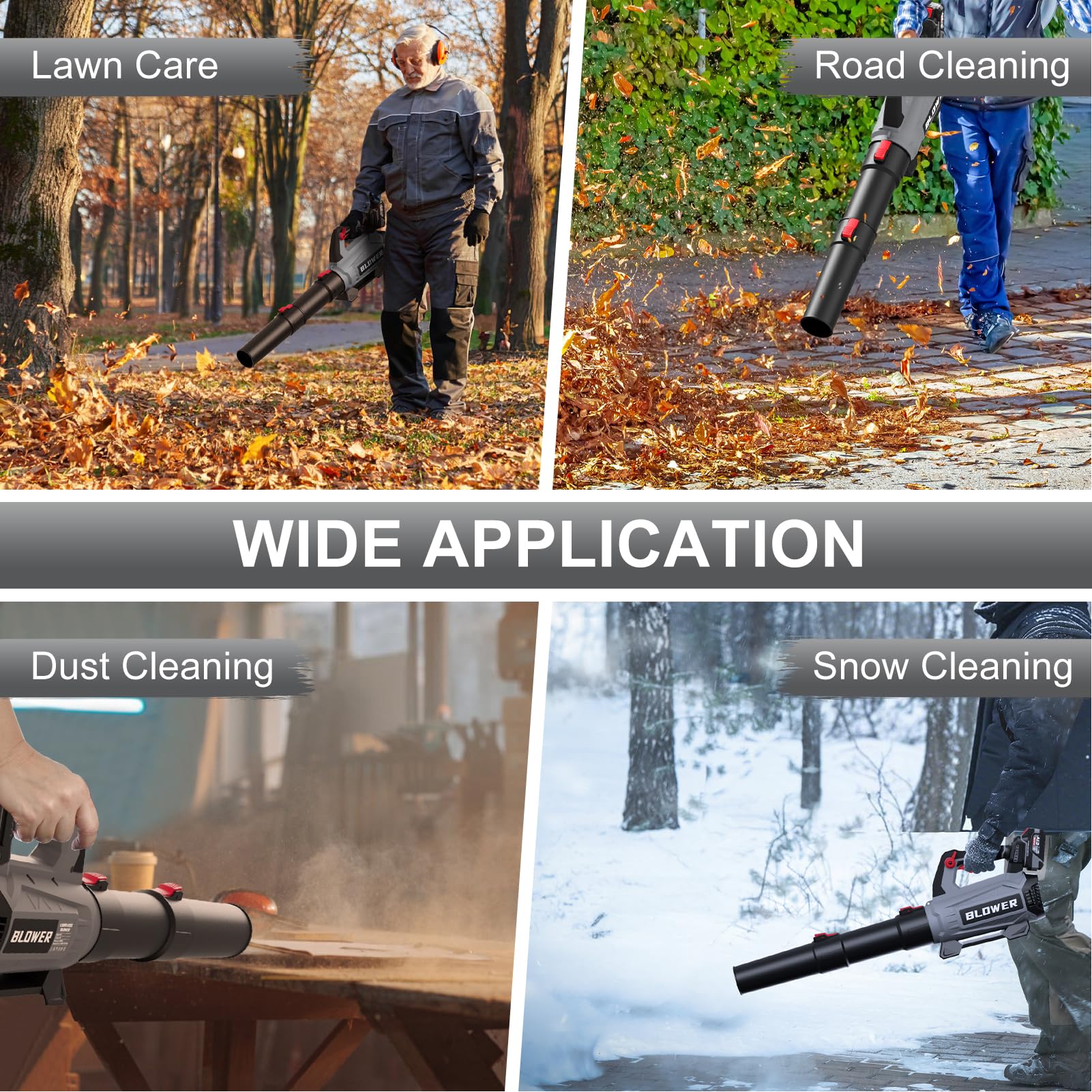 21V Cordless Leaf Blower, 630CFM/160MPH