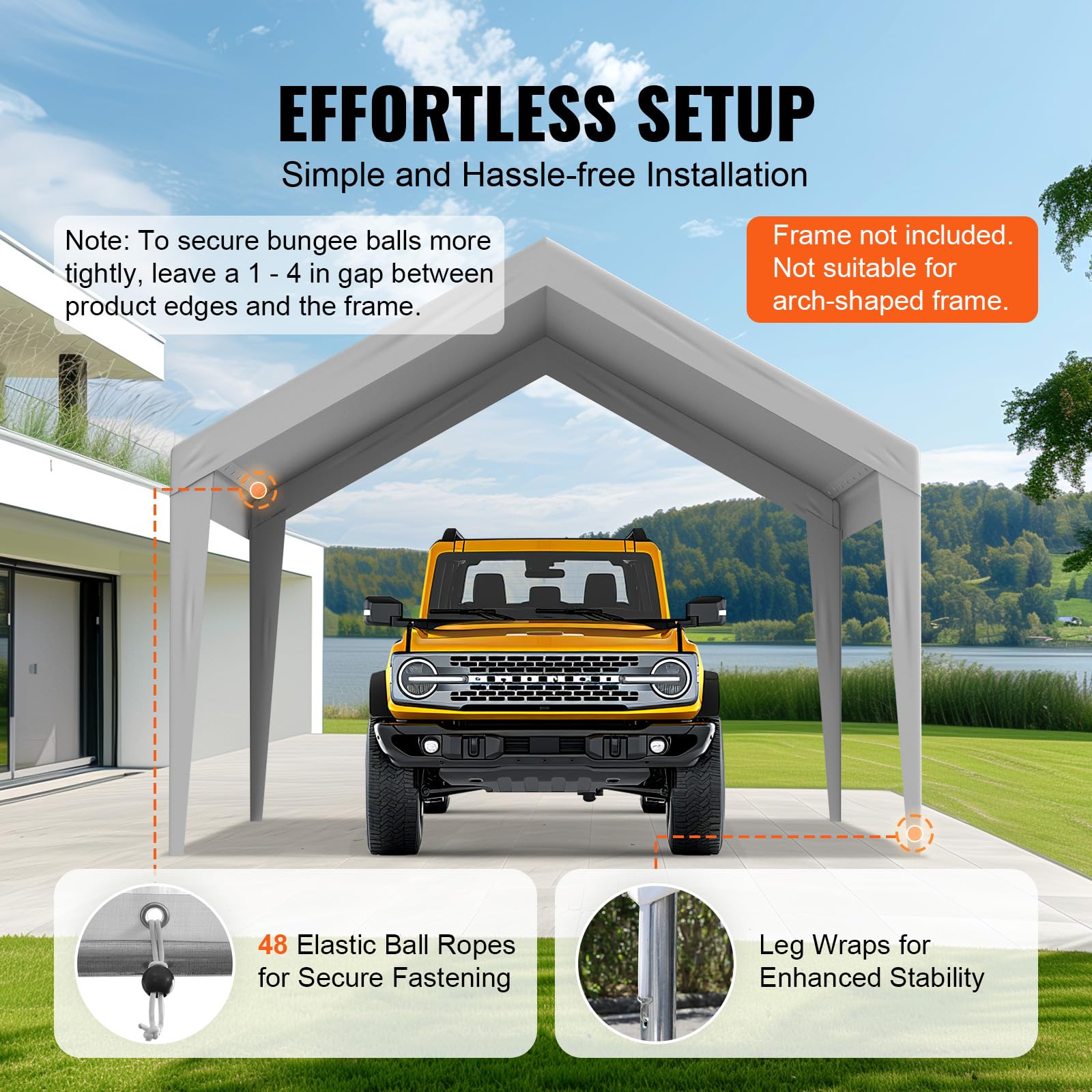 10x20 Ft VEVOR Heavy-Duty Carport