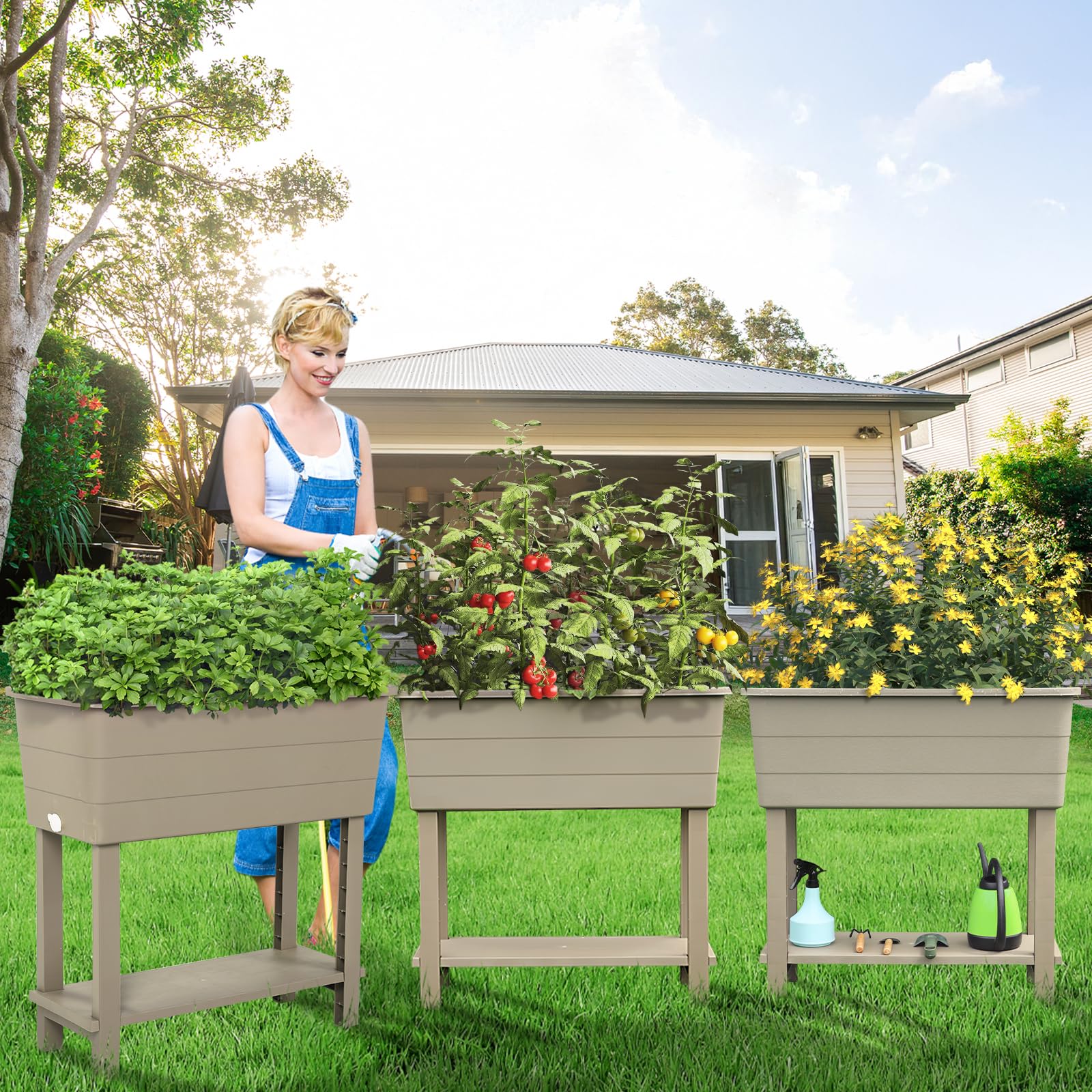 Aoodor Raised Planter Box Set of 3