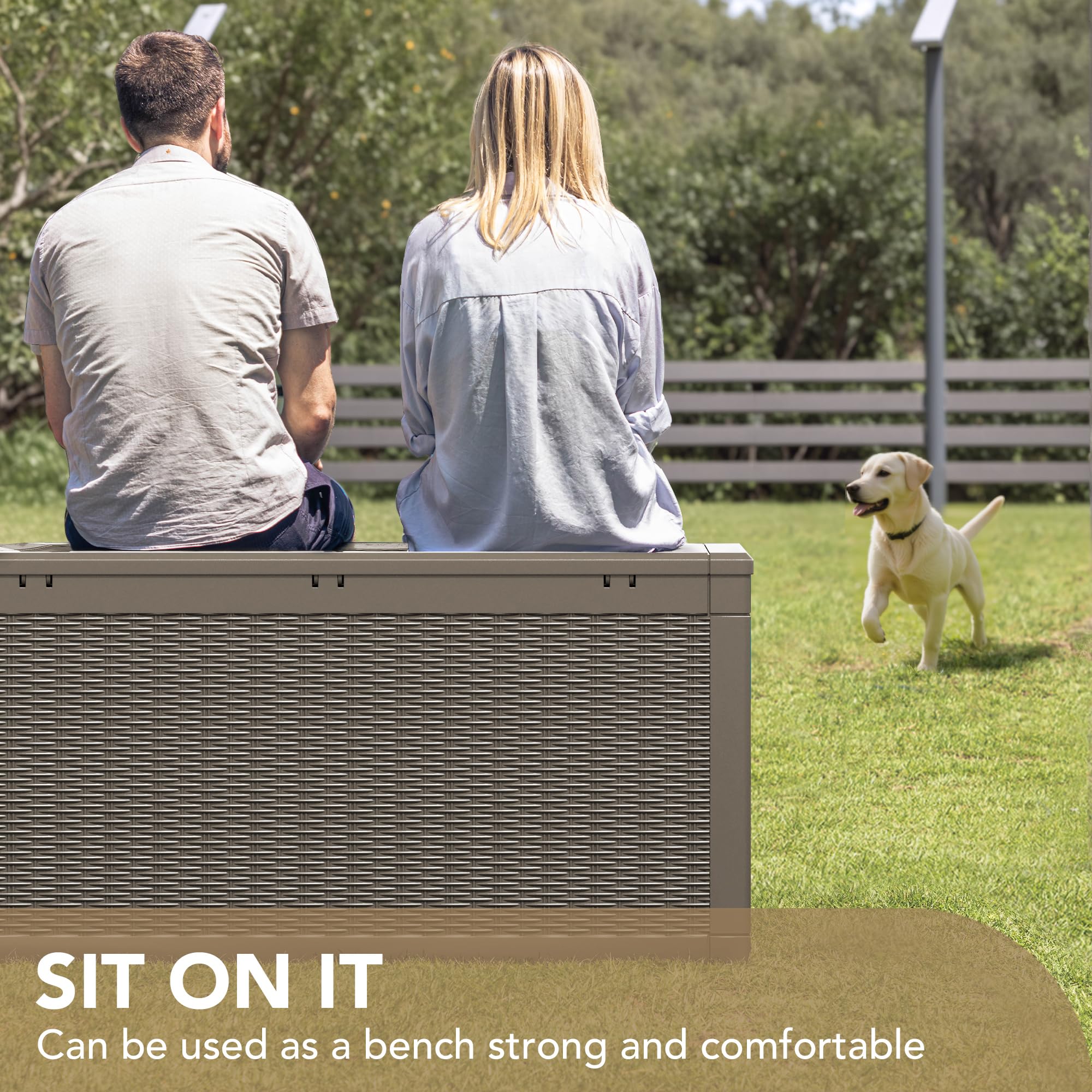 Devoko 100-Gallon Resin Deck Box