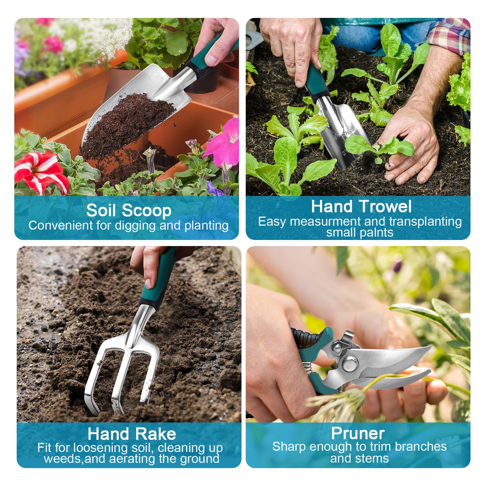 8-Piece Garden Tools Set with Storage Bag