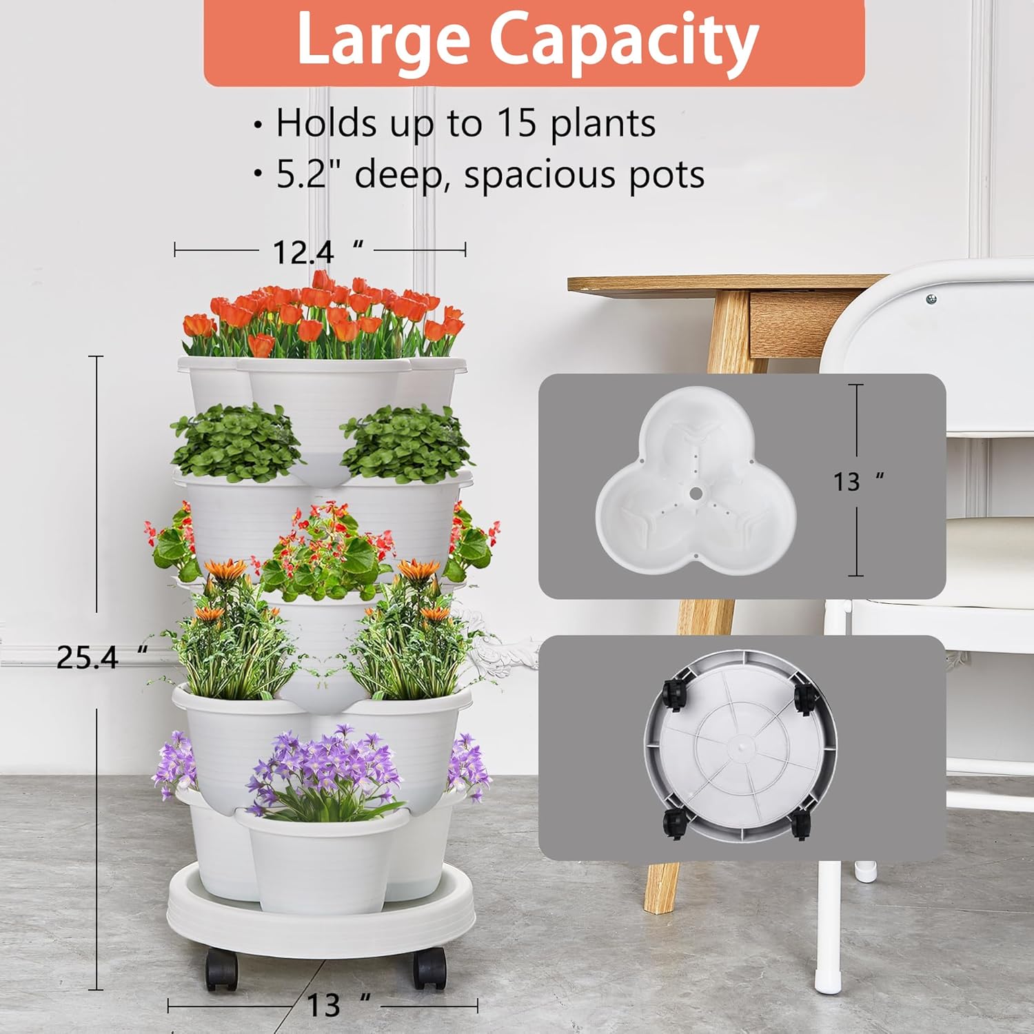 VECELO 5-Tier Vertical Planter