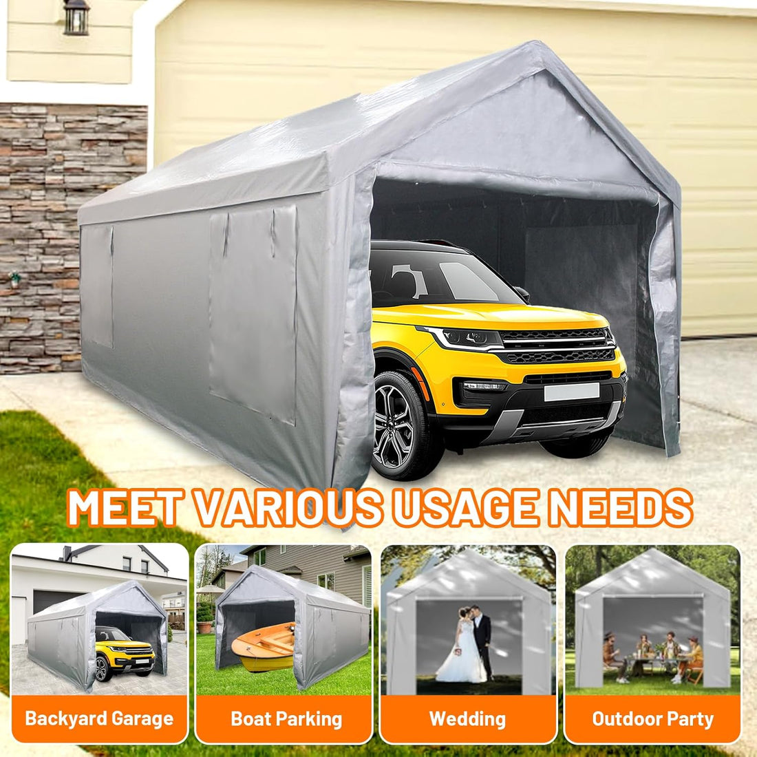 Auraway 12x20 Ft Heavy-Duty Carport
