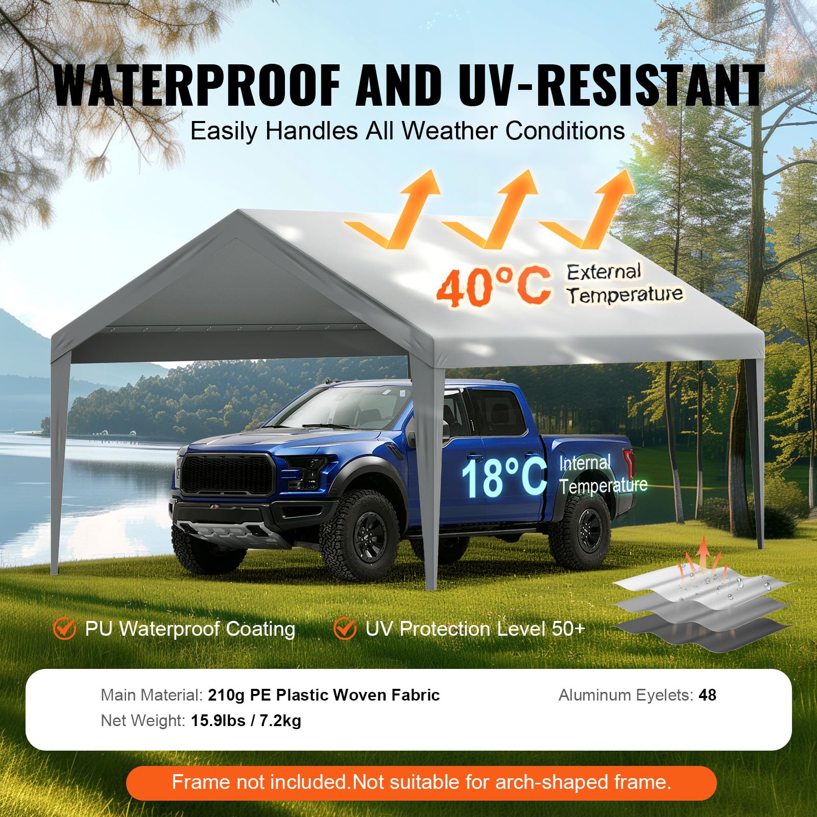 10x20 Ft VEVOR Heavy-Duty Carport
