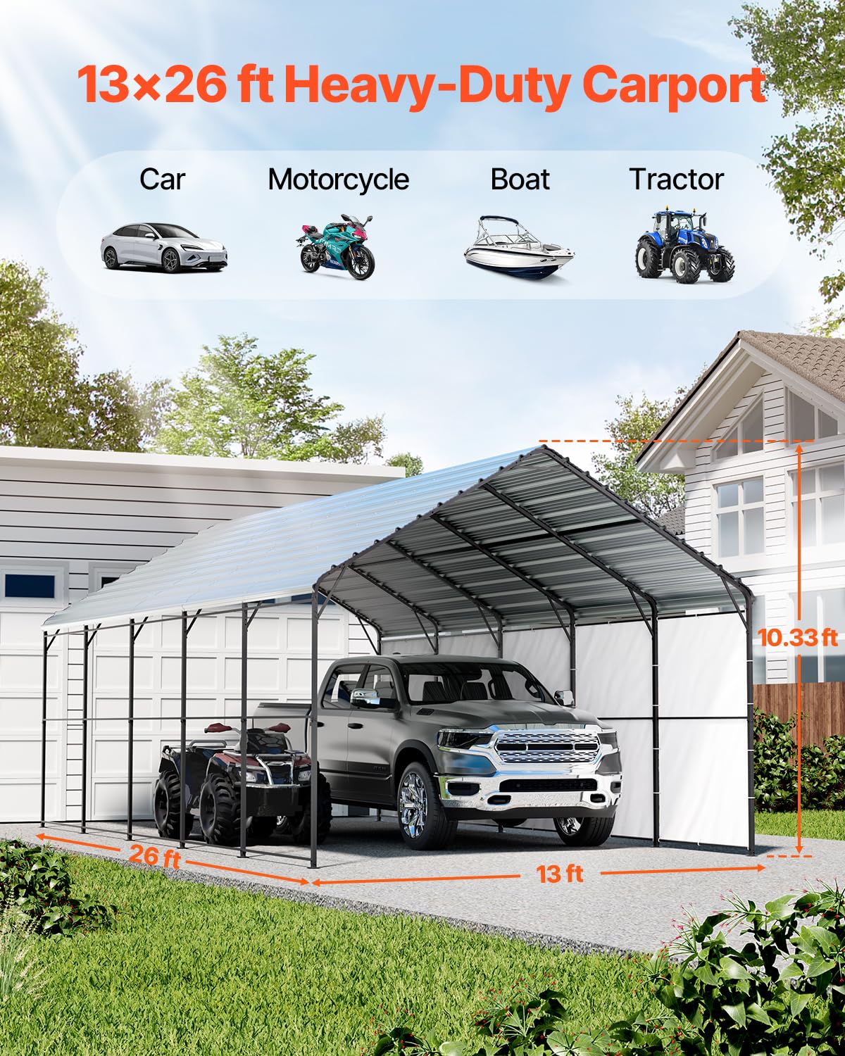 10x20 Ft VEVOR Heavy-Duty Carport