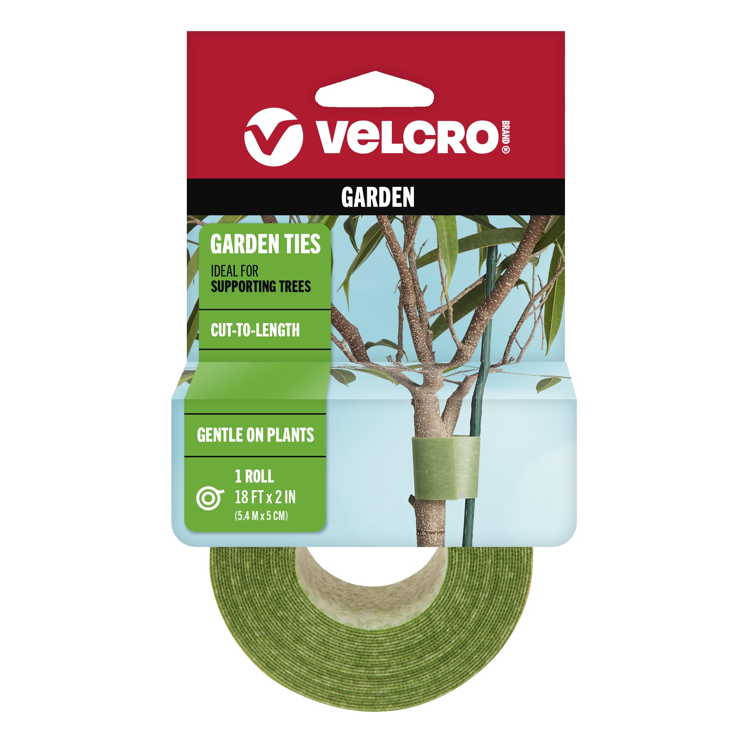 VELCRO Plant Ties, 75ft Green Tape