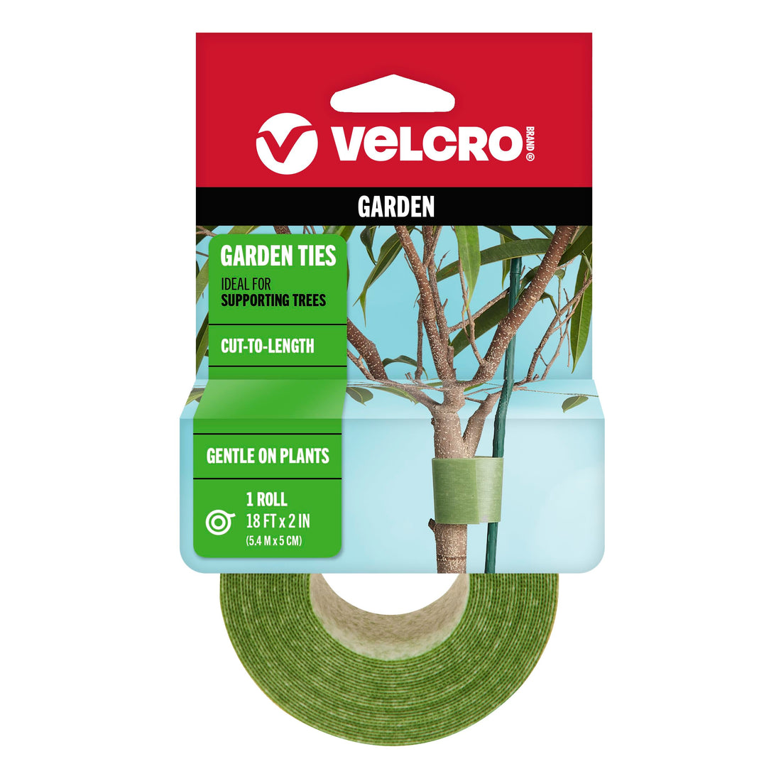 VELCRO Plant Ties, 75ft Green Tape