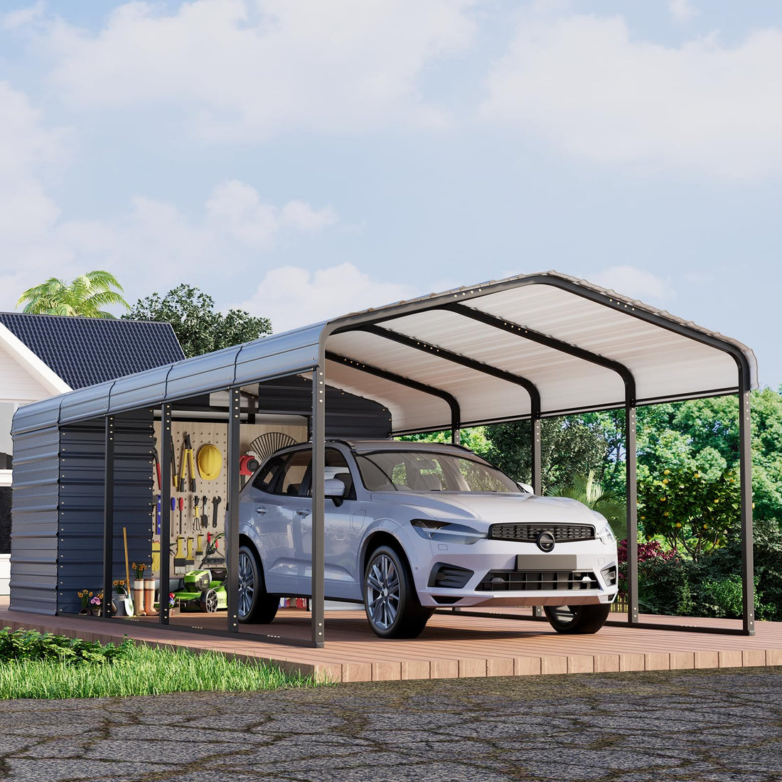 EROMMY 20x30 Ft Heavy-Duty Metal Carport