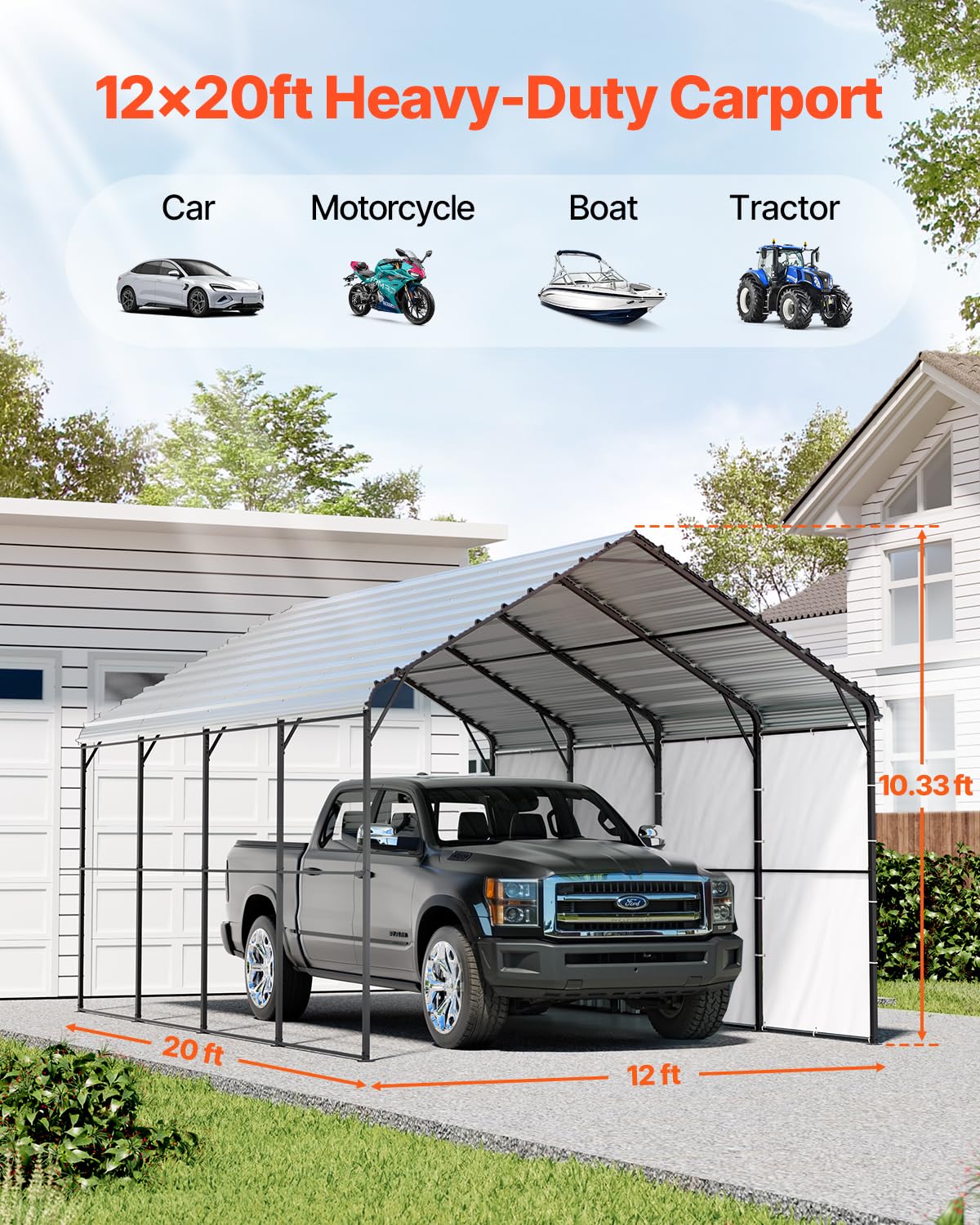 10x20 Ft VEVOR Heavy-Duty Carport