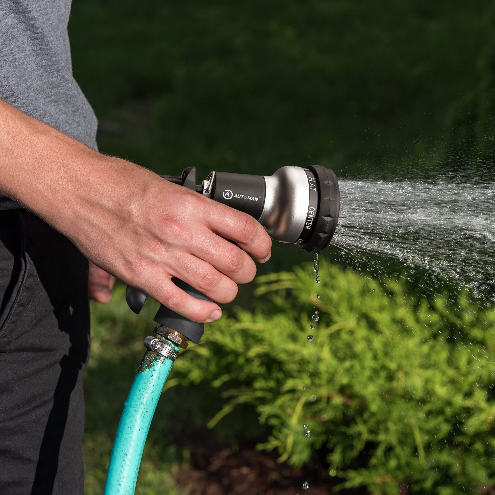 AUTOMAN Garden Hose Nozzle, 7-Pattern Spray