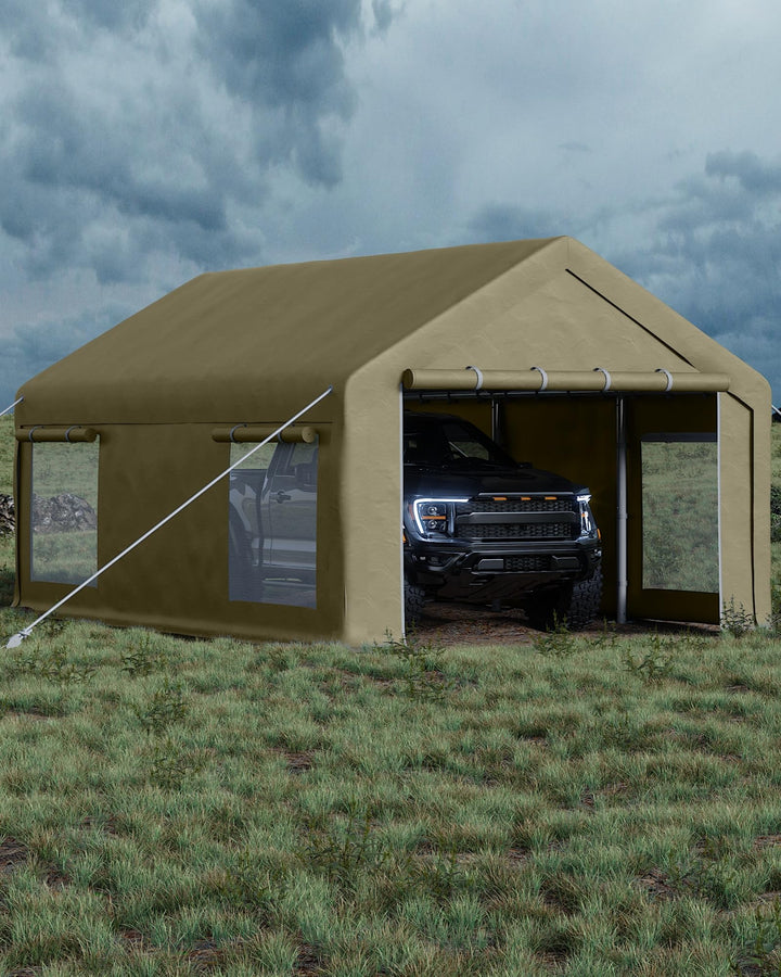 20x20x13 Ft Heavy-Duty 2-Car Metal Carport
