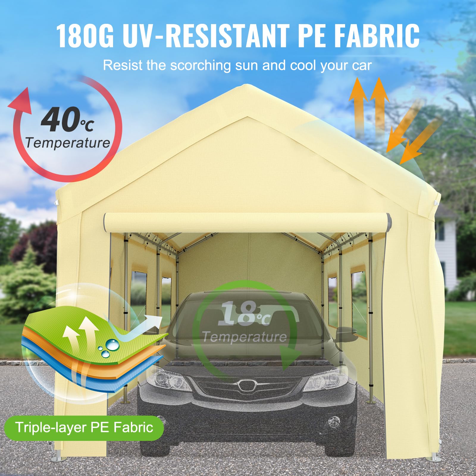 10x20 Ft VEVOR Heavy-Duty Carport
