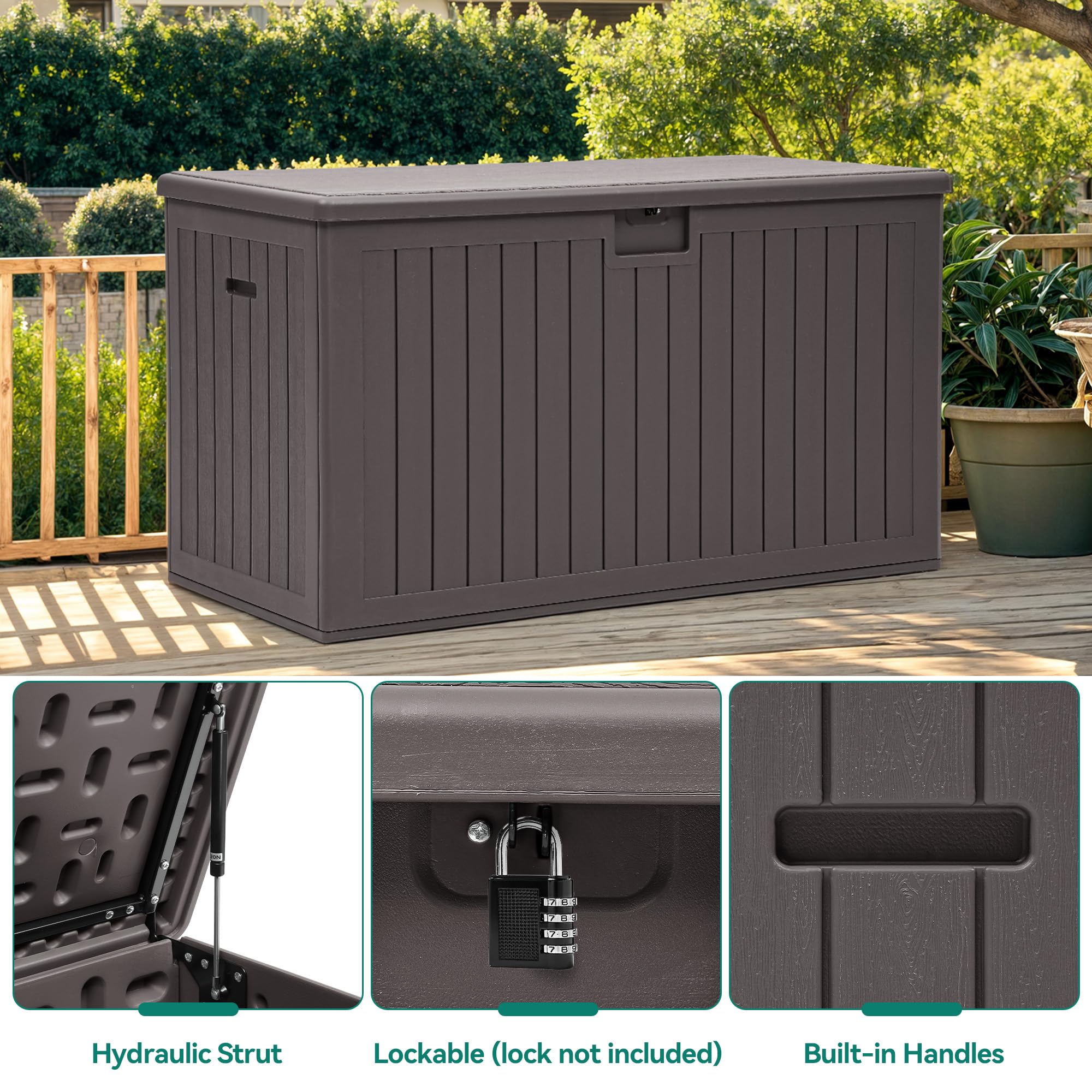 YITAHOME 260-Gallon Double-Wall Deck Box