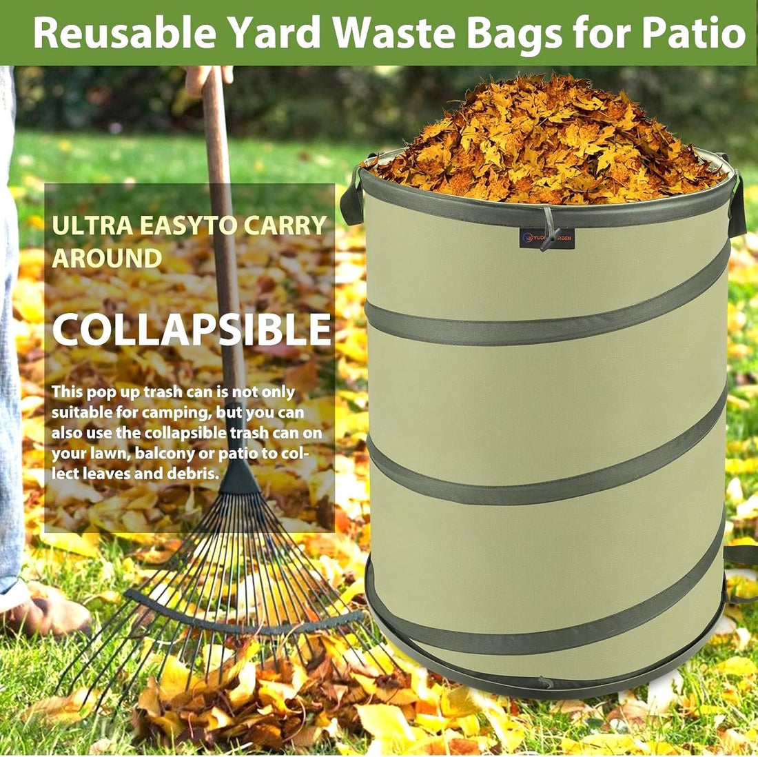 YUDI & GARDEN 45-Gallon Collapsible Garden Bag