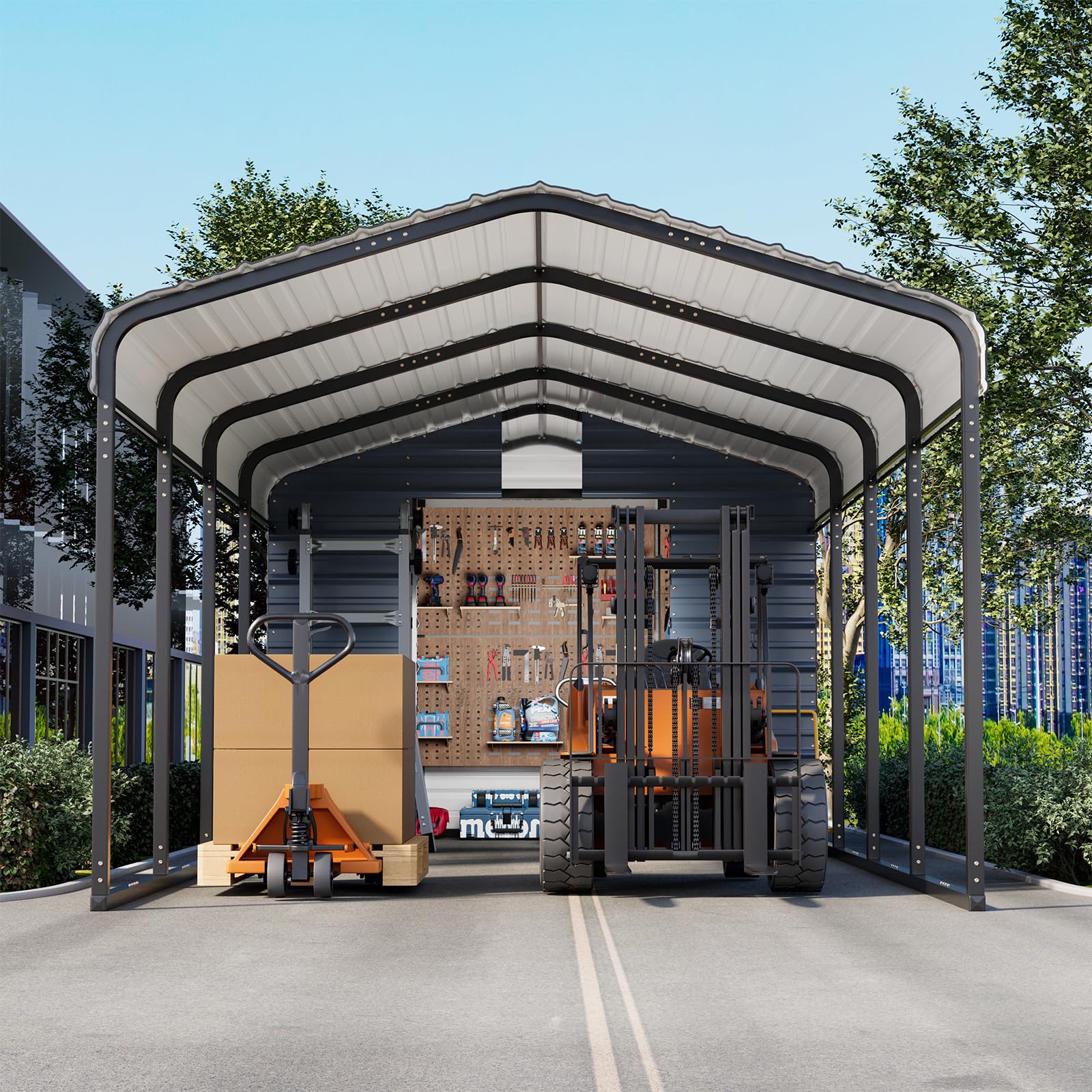 EROMMY 20x30 Ft Heavy-Duty Metal Carport