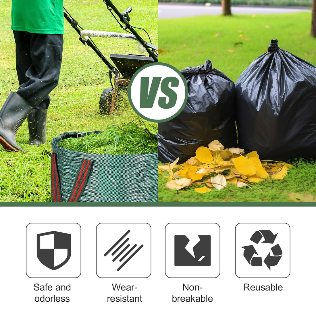 Goodefg 72G Yard Waste Bags, 3-Pack